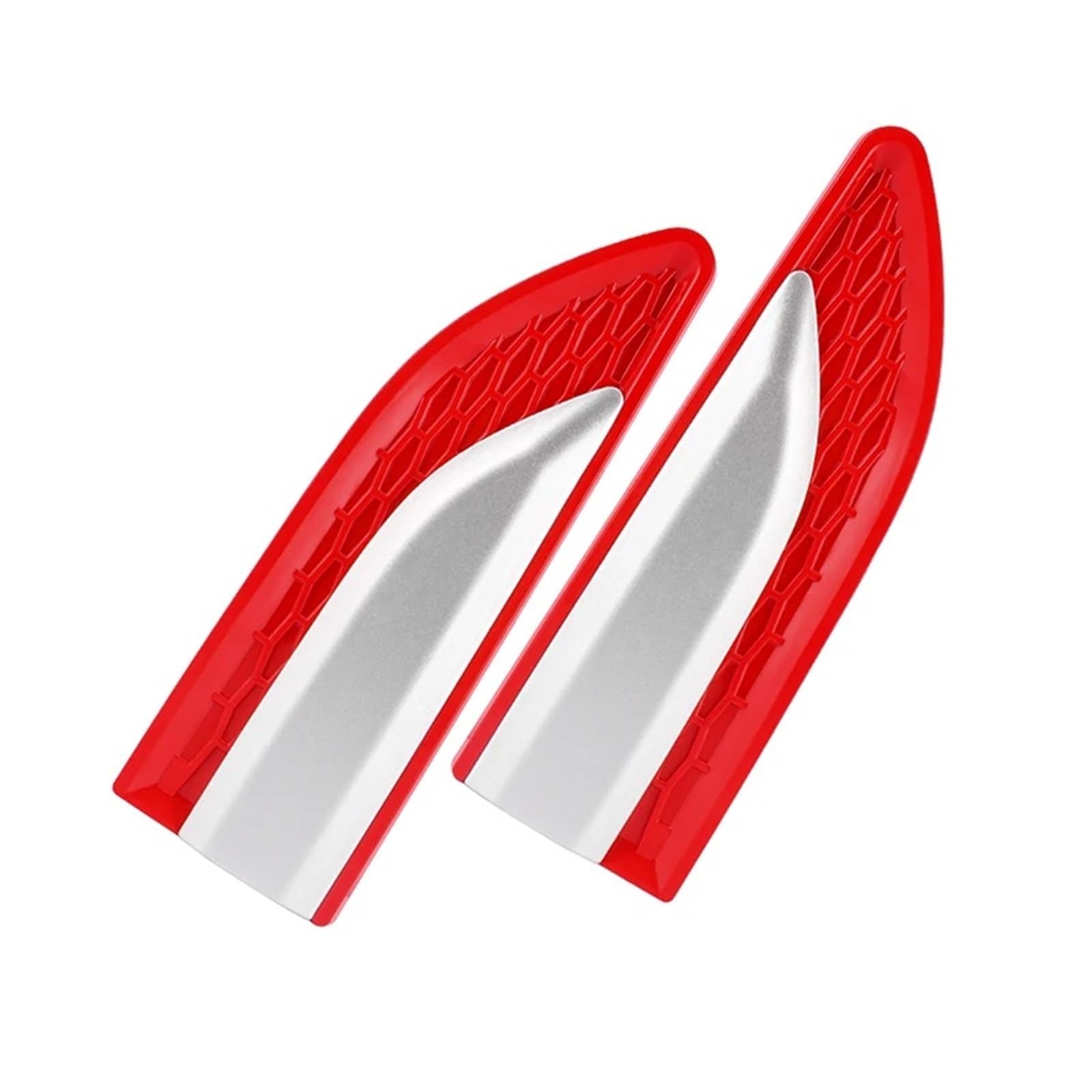 Car Front Side Air Vent Cover Fit for Renault Captur Car Side Air Vent Fender Body Cover Trim Car Sticker(2pcs red no Logo)