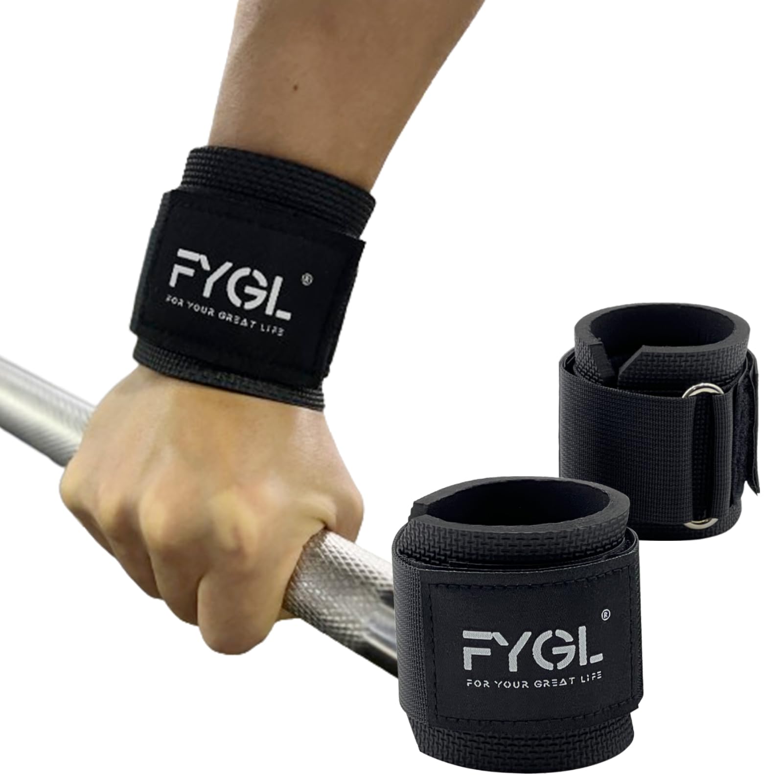 Weightlifting-Wrist-Wraps - Neoprene Padding for Enhanced Grip and Support in Powerlifting, Weight Lifting and Deadlift