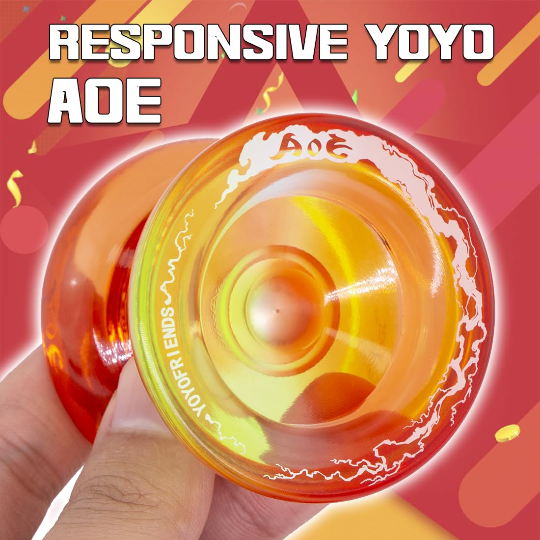 7YO Responsive Yoyo AOE, Professional Yoyo for Beginners Kids with 10 Strings, Unresponsive Bearing, Accessories Kit