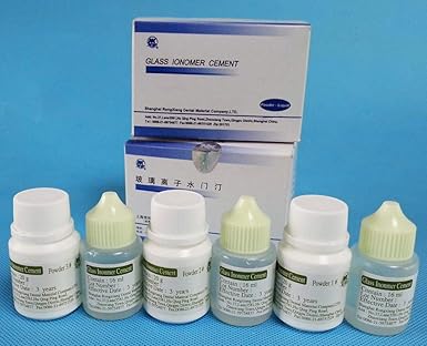 DENTAL GLASS IONOMER CEMENT PACK OF 3 POWDER 20G LIQUID 15ML