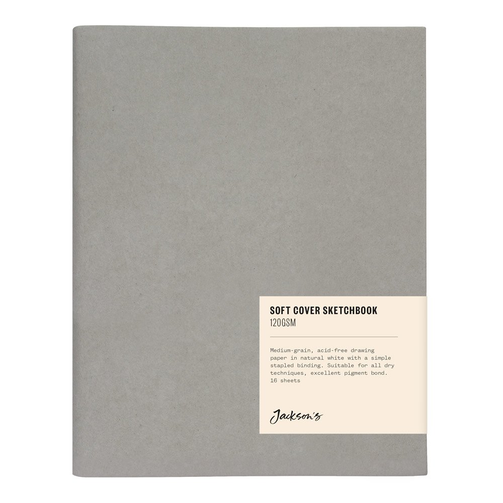 Jackson's White : Softcover Sketchbook : 120Gsm : 16 Sheets : 16X20cm (Apx.6x8in) : Portrait