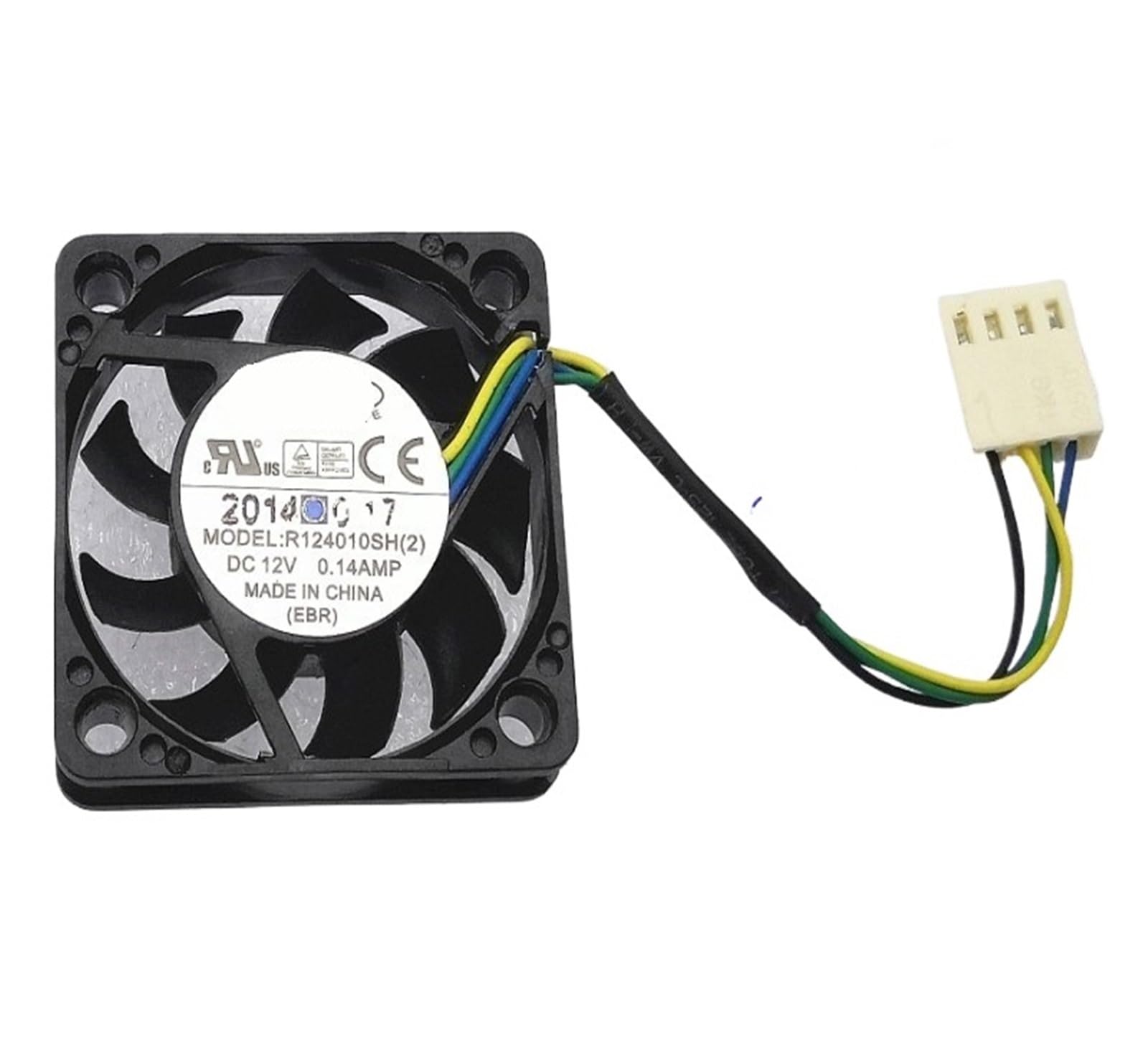 TYHUJKKL 4010 4cm 40mm Pwm Fan R124010sh (2) 12V 0.14a 4-Wire Pulse Speed Control Cpu Cooler