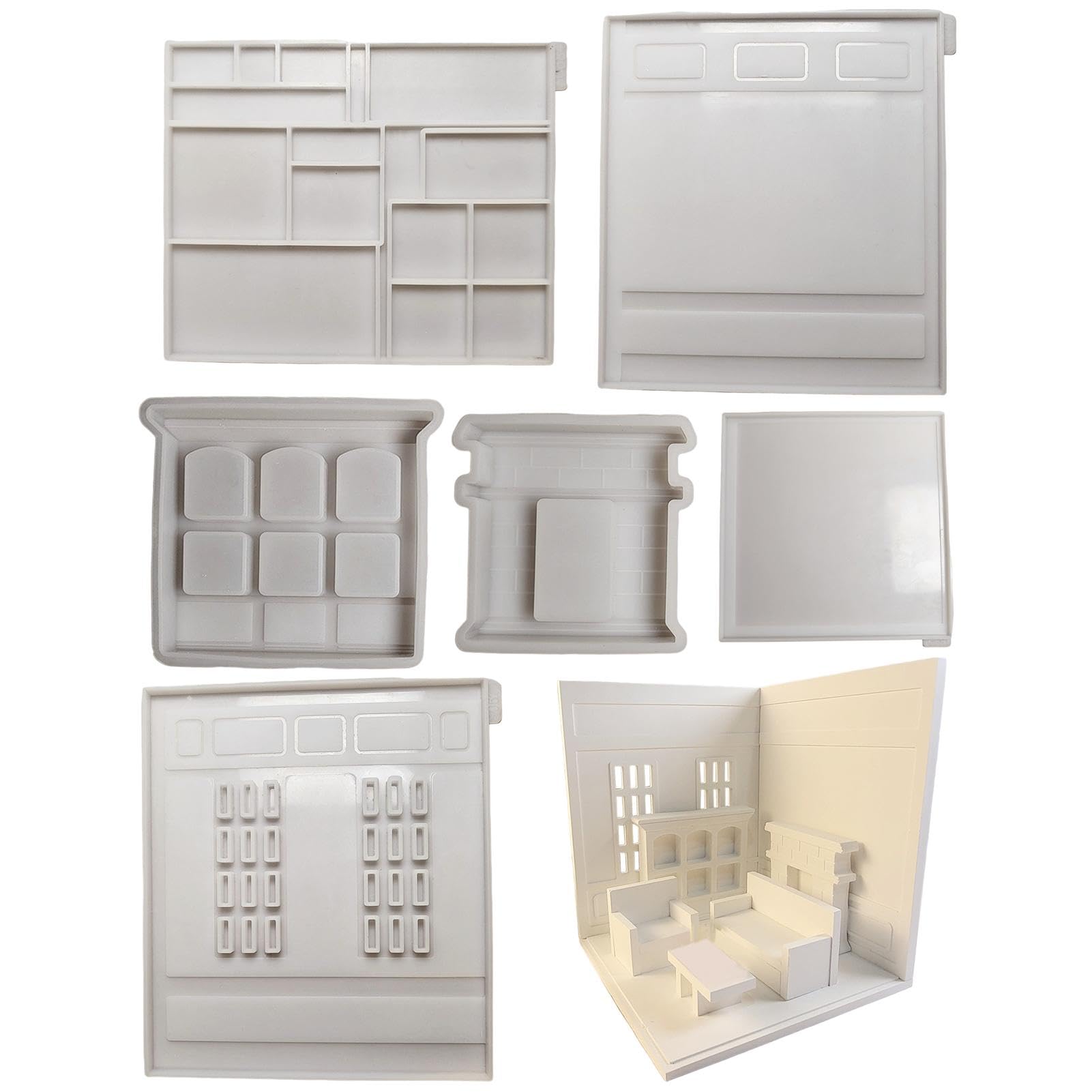 Miniaturowe formy domowe, dekoracyjne formy z żywicy, forma do odlewania żywicy epoksydowej, forma silikonowa do małych pomieszczeń, wszechstronne odlewanie żywicy epoksydowej, łatwe w użyciu,
