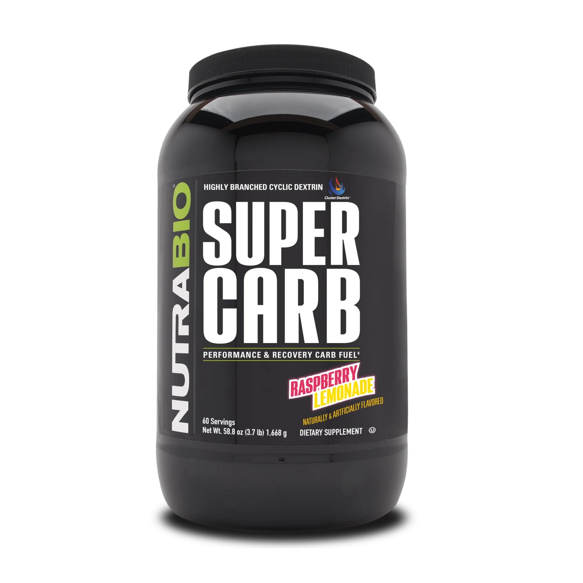 NutraBio Super Carb - 60 Servings (Raspberry Lemonade)