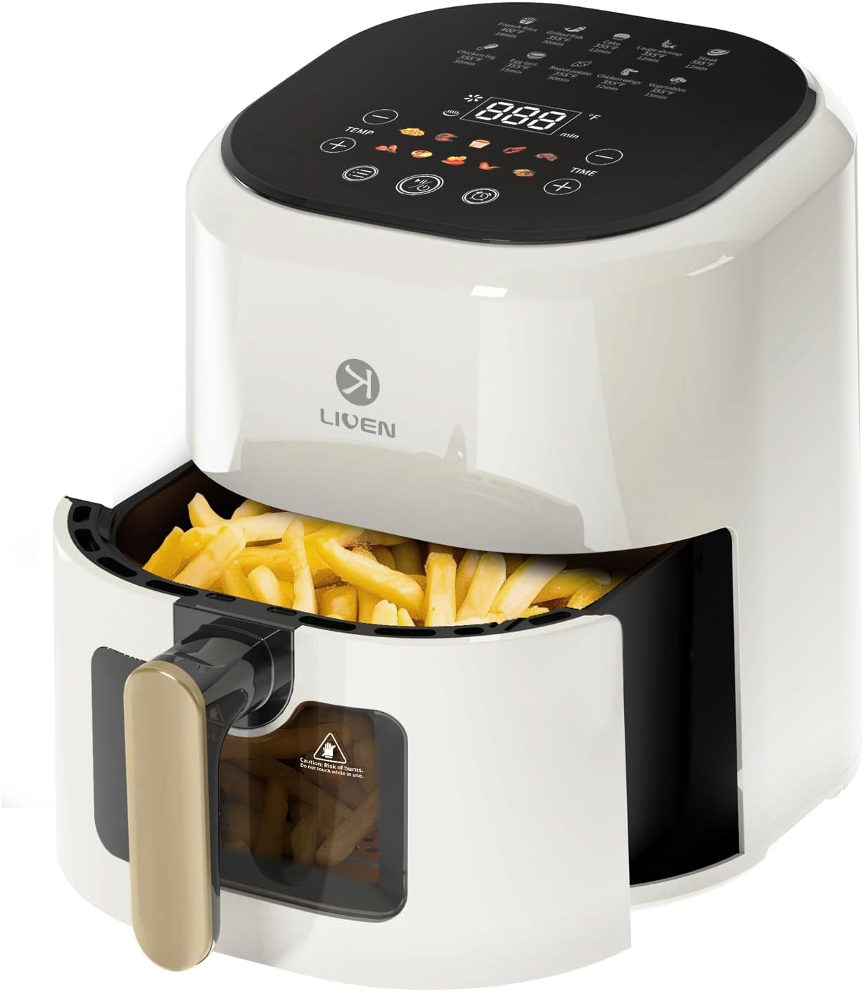Amazon.com: LIVEN - White Air Fryer 4 Quart with Window - Compact Size ...
