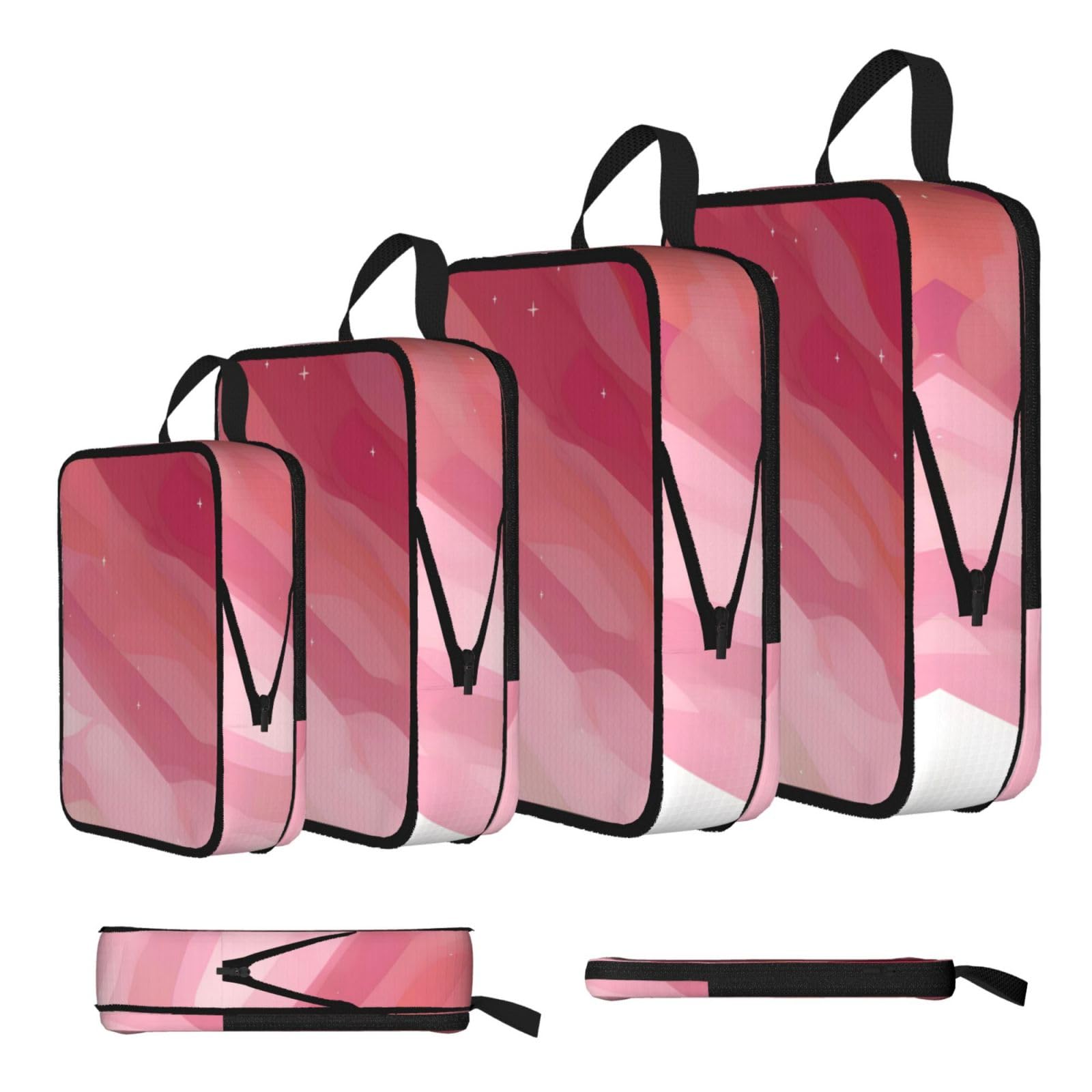 Pink gradient style Compression Packing Cubes 4 Piece Set