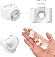 Vista 2 de Abrazaderas de tubo de 3/4 pulgadas, paquete de 50 ganchos PEX de 0.787 in, abrazaderas de plástico para tubería, herramientas con gancho en U