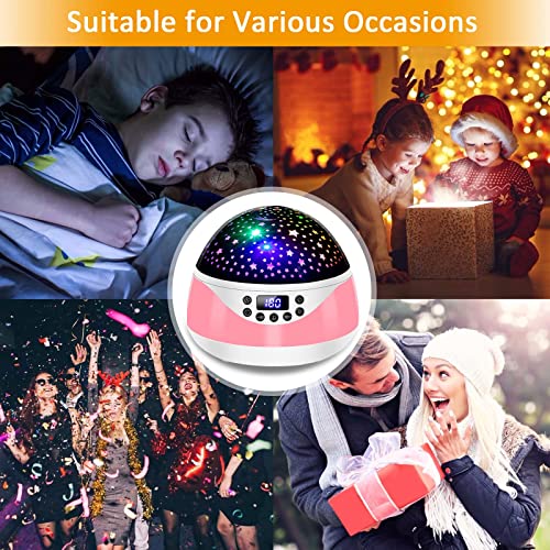 Star Projector Night Light For Kids, Baby Night Light For Kids Children, 360 Degree Rotating Star Night Light Projector With Timer Music, 8 Colors Kids Night Lights For Bedroom With Remote Control #TOP3