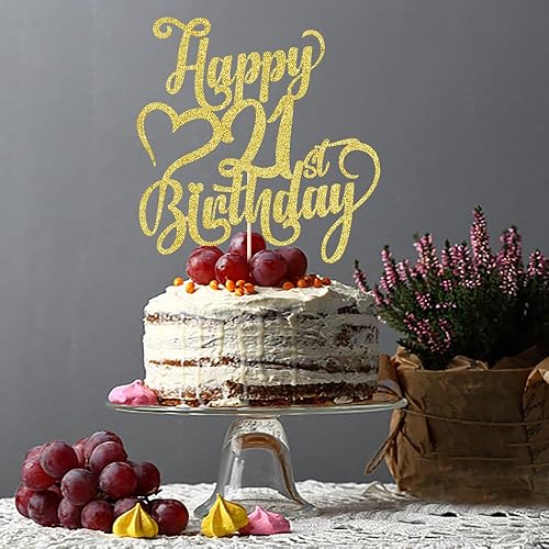 Miniatura 331 de Decoración para tarta de cumpleaños número 15 con purpurina dorada – 15 aniversario/cumpleaños – Hello 15, Cheers to 15 años, 15 & Fabulous Cake