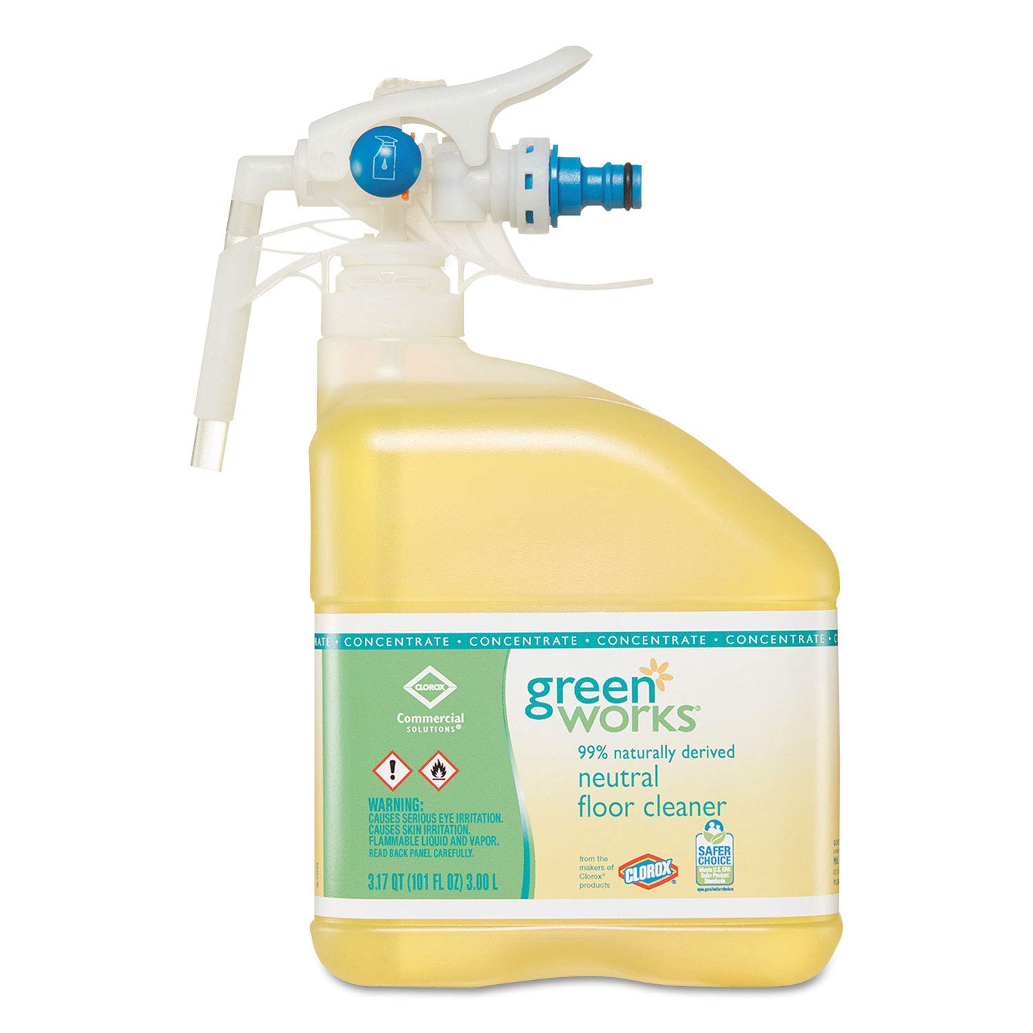 Green Works Neutral Floor Cleaner Concentrate, Original, 101 Oz Bottle, 2/Carton