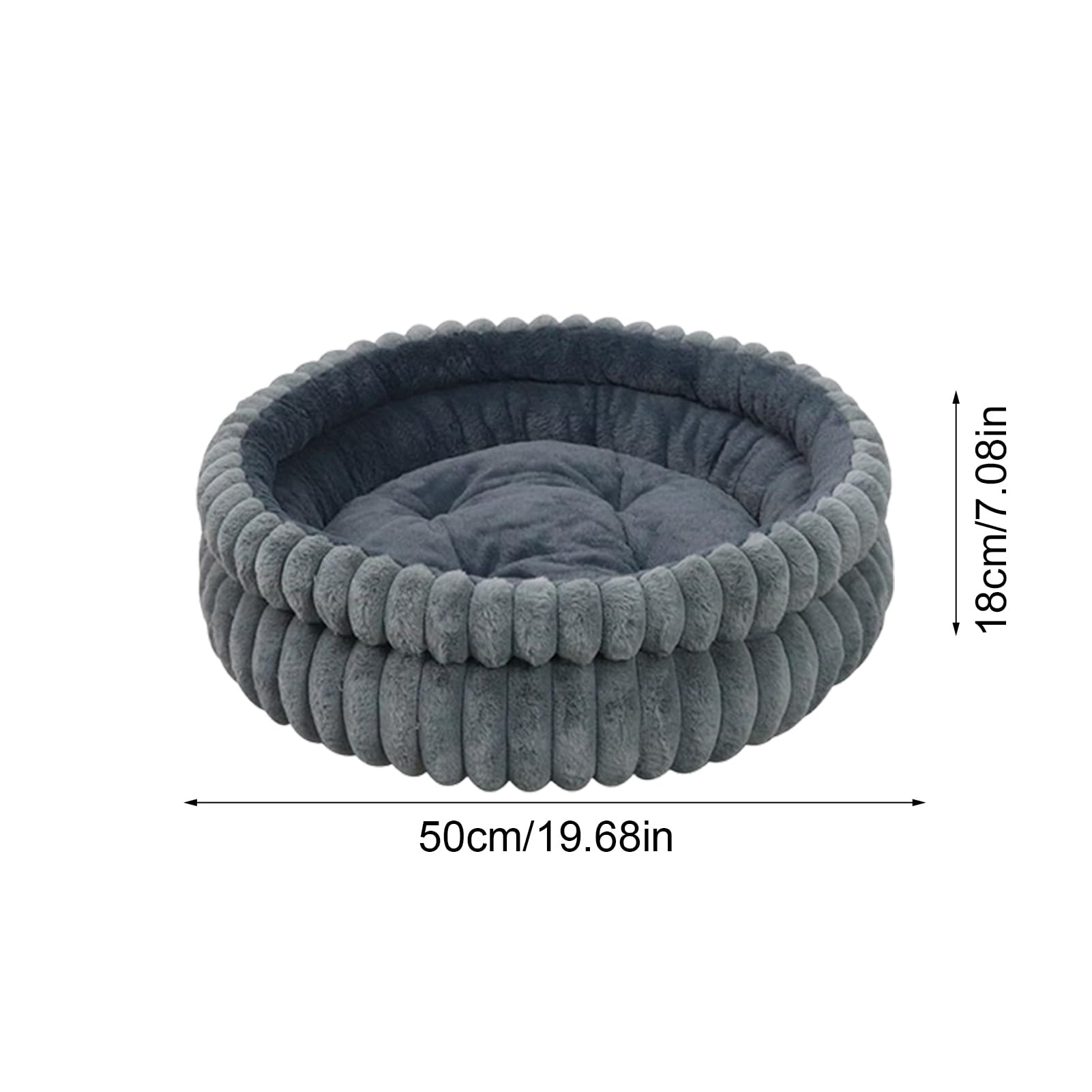 Cuccia Rotonda Cani lavabile calmante rimovibile di peluche con pelo | cuscino a ciambella per animali per , cani, gatti da interno ed esterno, da comodino o ac