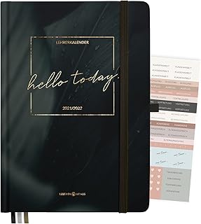 Lehrerkalender 2021 2022 DIN A4 ”TROPICAL” Lebenskompass® - Hardcover Schulplaner für die Unterrichtsvorbereitung Planer i...