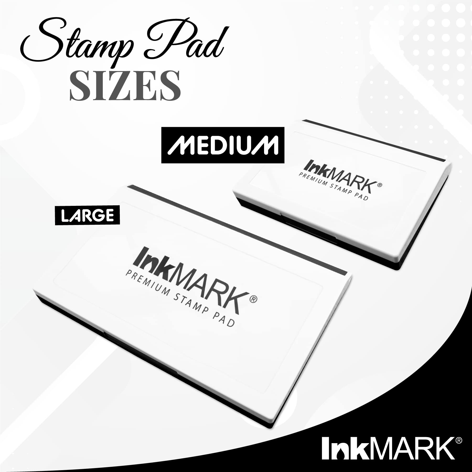Podkładka do pieczątek premium średni rozmiar 5 cm x 10 cm - do tradycyjnych pieczątek gumowych - kolor czarny