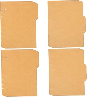 Operitacx 12 Conjuntos De Fichário De Caderno Marrom Página Em Branco Divisórias De Divisórias De Caderno Divisórias De Papel Divisórias De Índice Divisores De Fichário De Papel Divisores