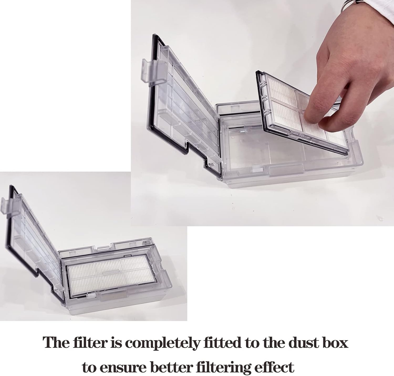 Rrochio Washable Filter Accessories Compatible with Roborock S7/S7 Maxv/S7 Maxv Ultra/S7 Pro Ultra Robot Vacuum Cleaners, Replacement Parts HEPA Filter×4 : Home & Kitchen