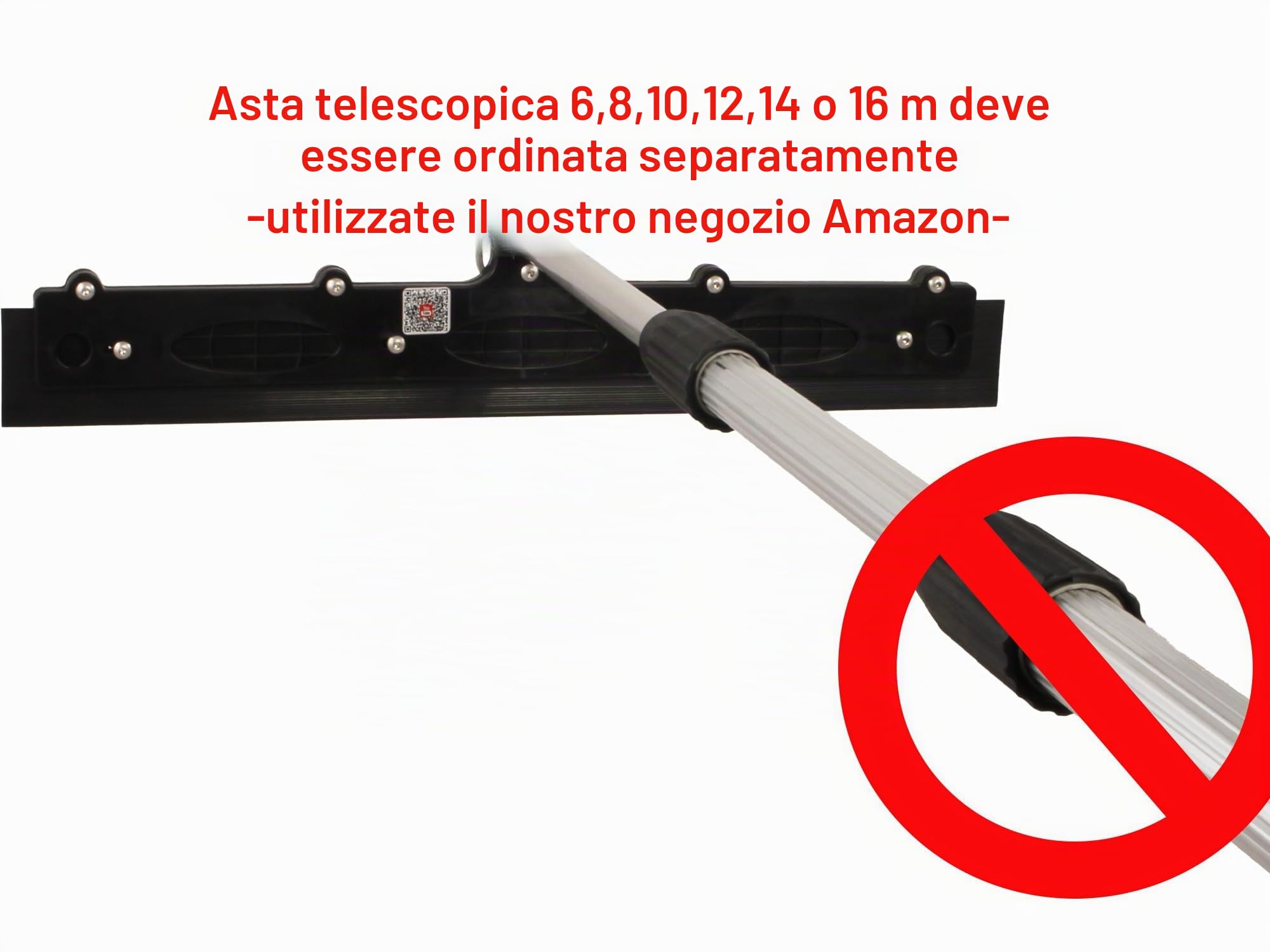 Pala da Neve Fotovoltaica 54cm, Spazzola Neve per Pannelli Solari | Pala in plastica X-Fest per impianti fotovoltaici, bordo in gomma antigraffio, resistente a -40 gradi, attacco universale