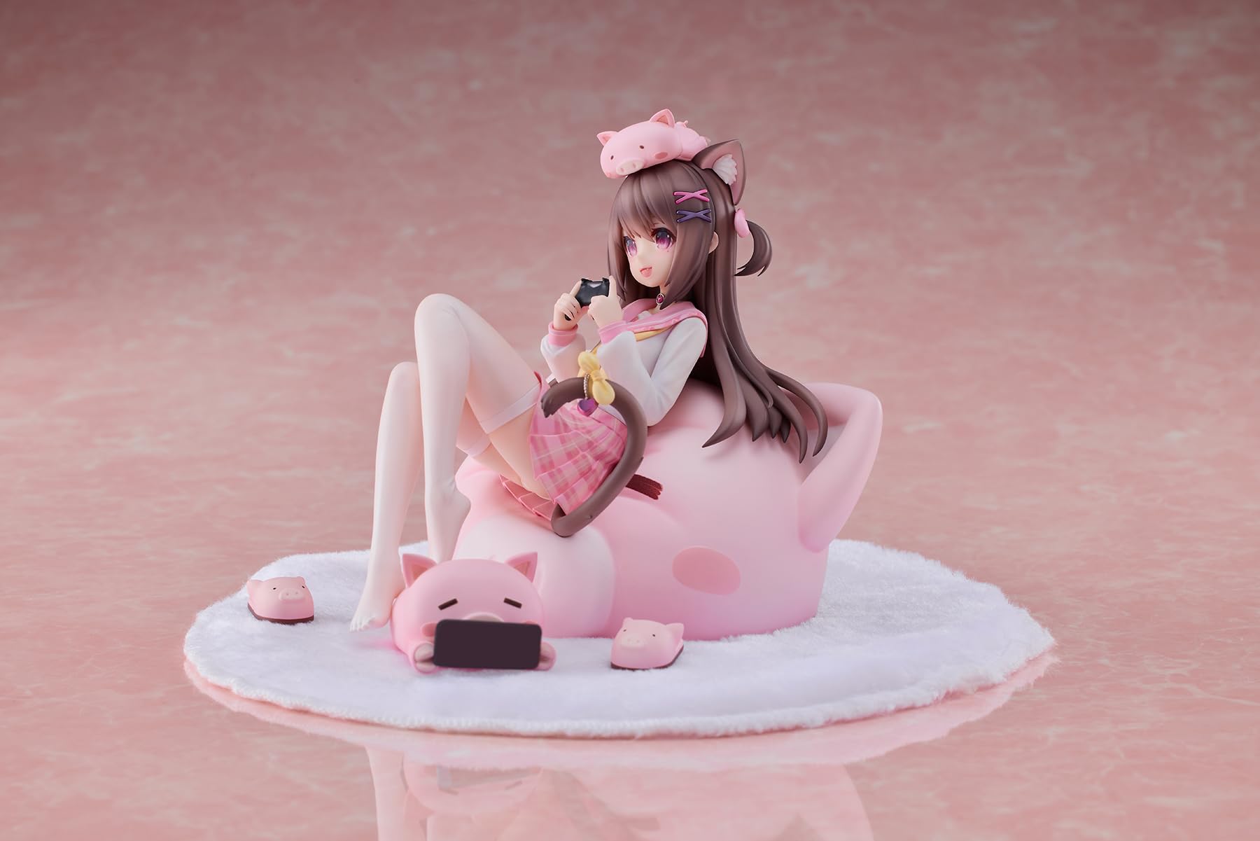 Raise Dream 子豚姫 Asaki 1/7スケールフィギュア ピンクの子豚たちに囲まれた姿がかわいい！ビリビリ動画で人気の美少女