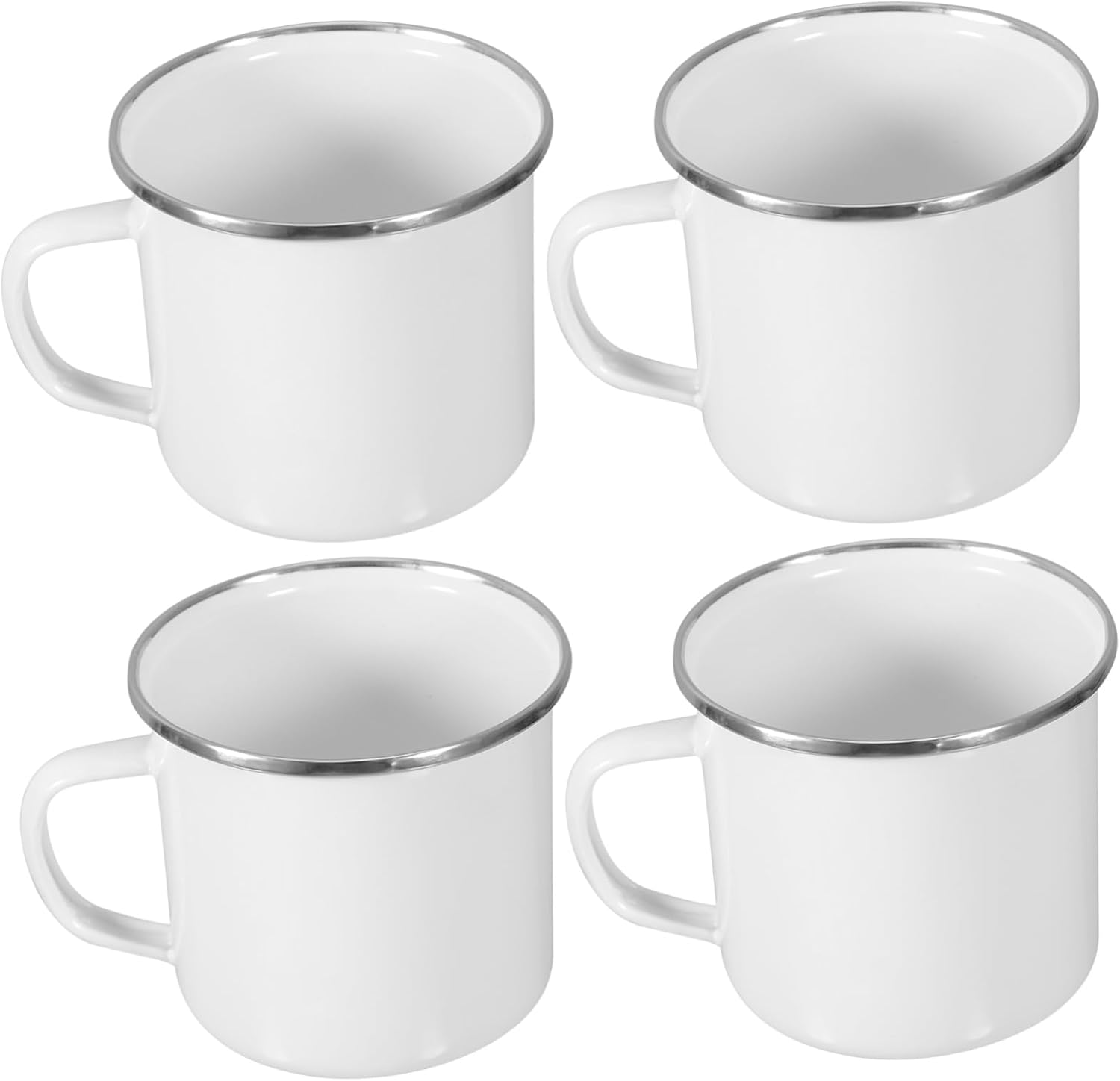 PRETYZOOM 4pcs Rim Camping Cup Set Leakproof Travel Mugs Handle for Picnic Home Use