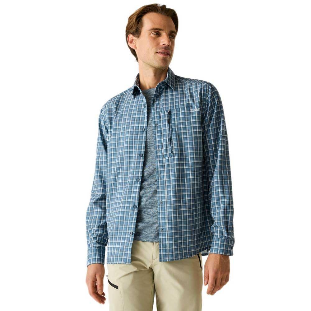 Regatta Men's Long-Sleeved Shirt - Dark Blue - L
