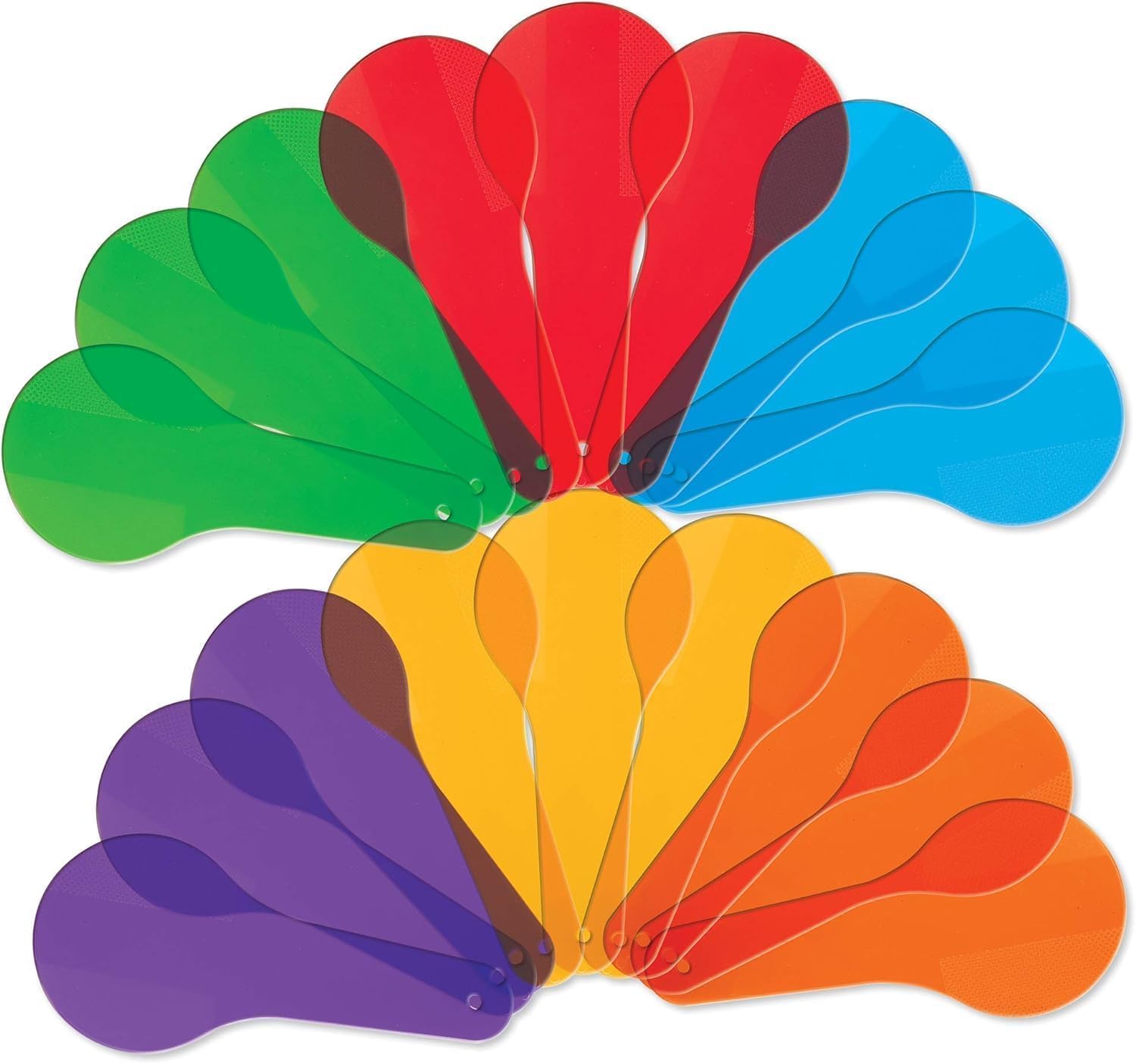 6 Bunte Farbfilter-Paddel Zum Experimentieren – Transparent, Für Montessori, Farbenlehre & Kunst