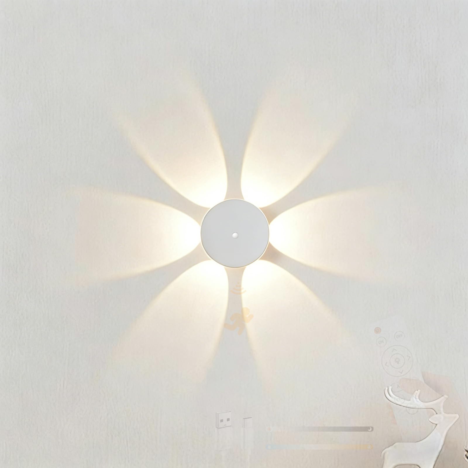 Aplique de pared interior con sensor de movimiento para iluminar tu dormitorio de forma moderna 8