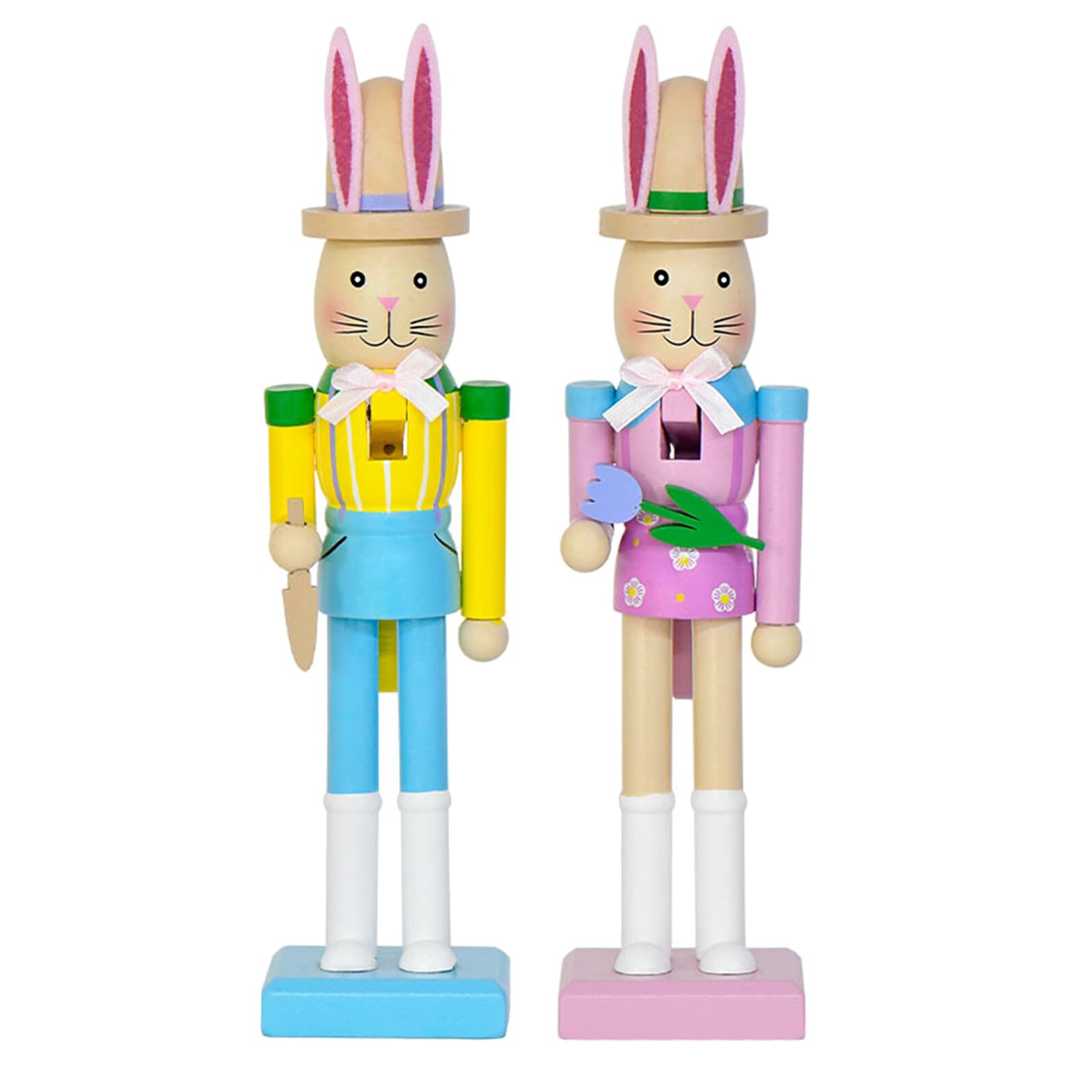 Casse-Noisettes en Bois de Lapin Gatuida - Figurines Artisanales Peintes à la Main