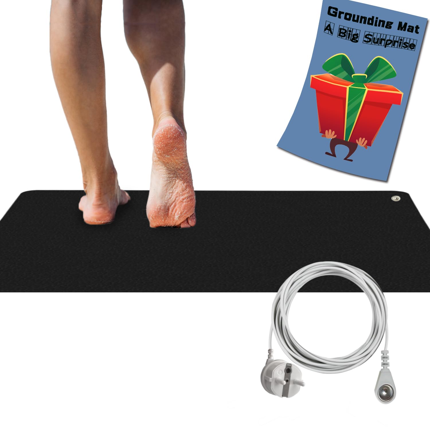 Kit de tapis de mise à la terre avec câble de terre européen, tapis antistatique, tapis de sol (30 x 100 cm)