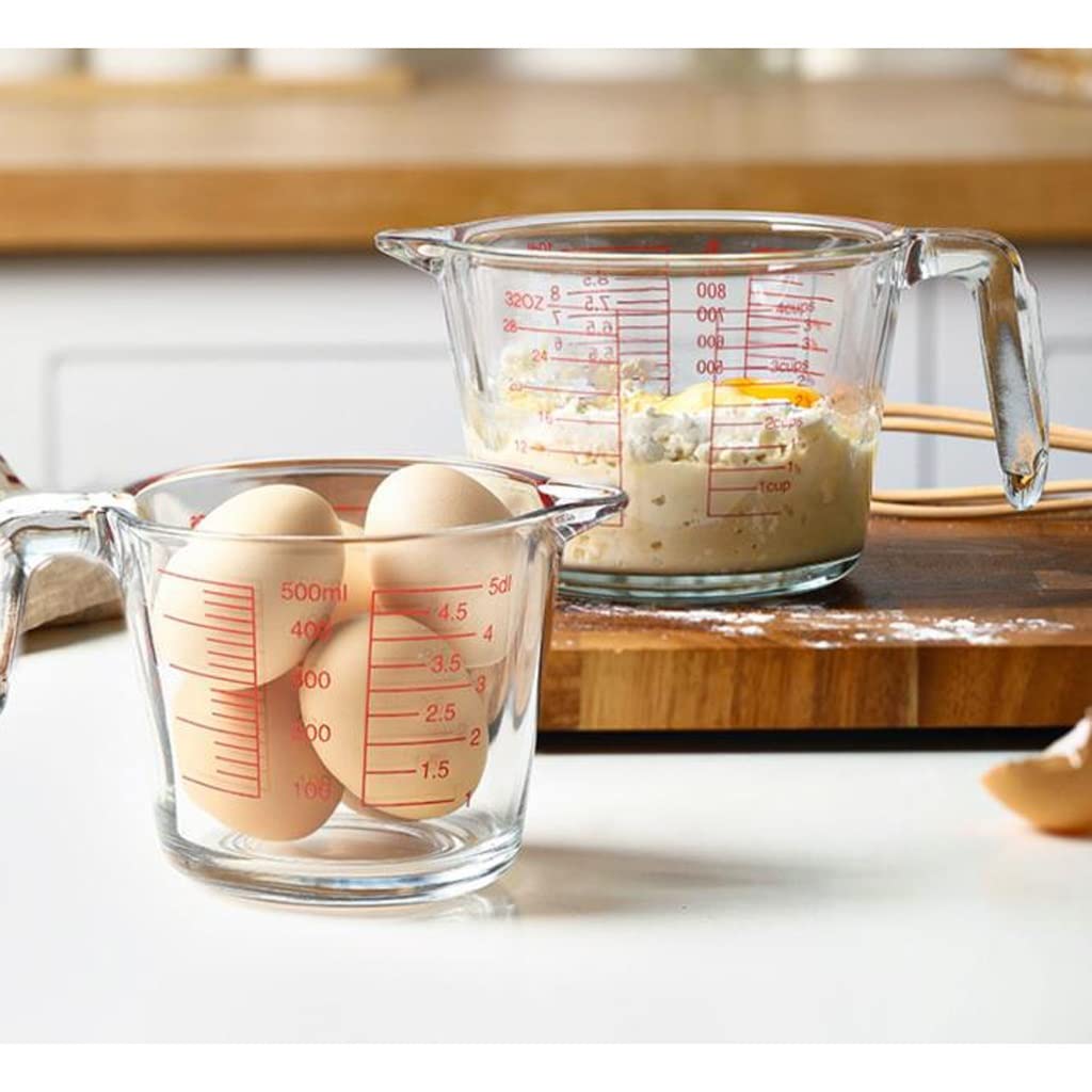 Tasse à mesurer en Verre avec échelle Ménage de qualité Alimentaire résistant aux Hautes températures ML Tasse à mesurer Tasse à œuf battu Cuisson Durable (Taille : 1000 ML) (1000 ML)