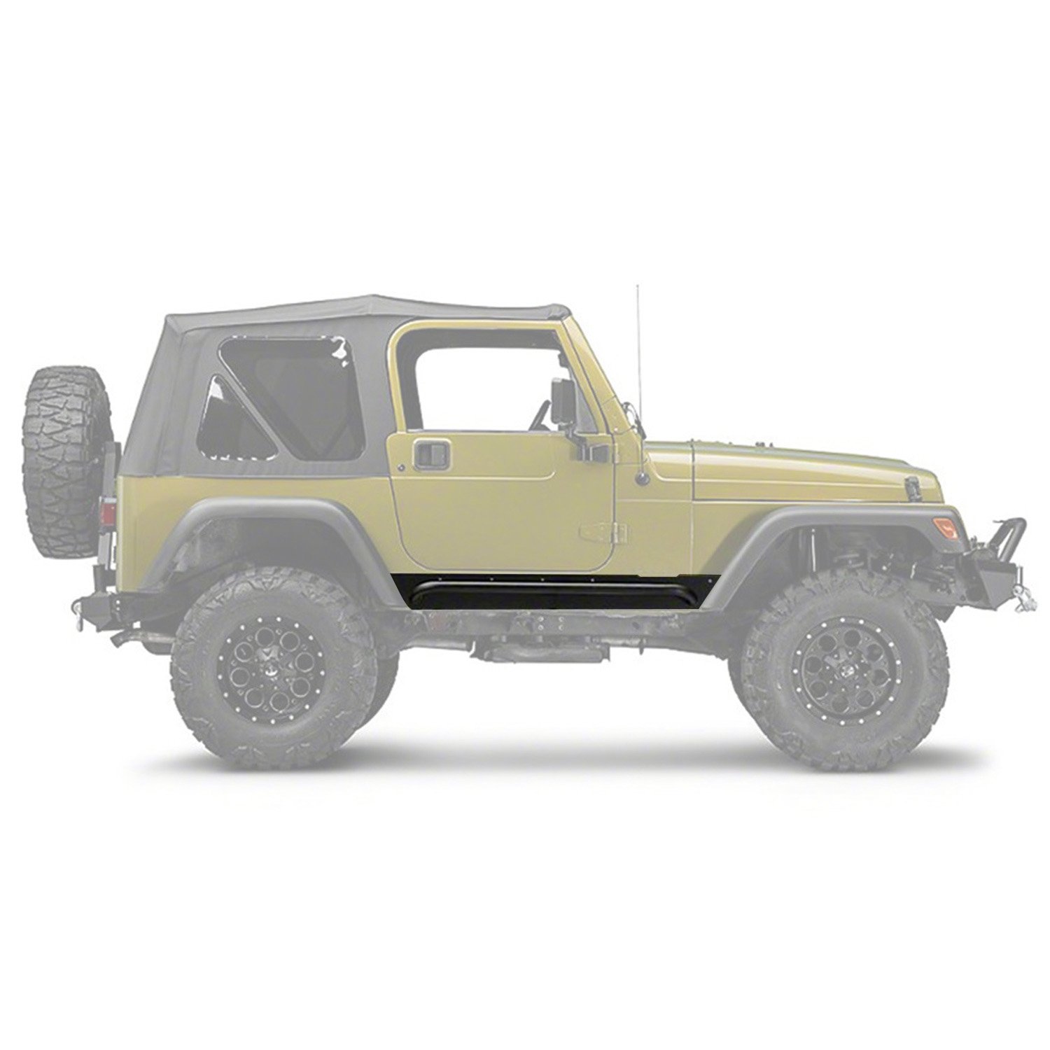Jeep Mirrors Doors Off Hooke Road Rock Sliders For Jeep Wrangler TJ ...