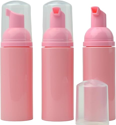 Miniatura 3 de Grand Parfums - Botella con bomba de espuma de plástico rosa, mini botellas de espuma líquida, dispensador de jabón de espuma de viaje vacías para