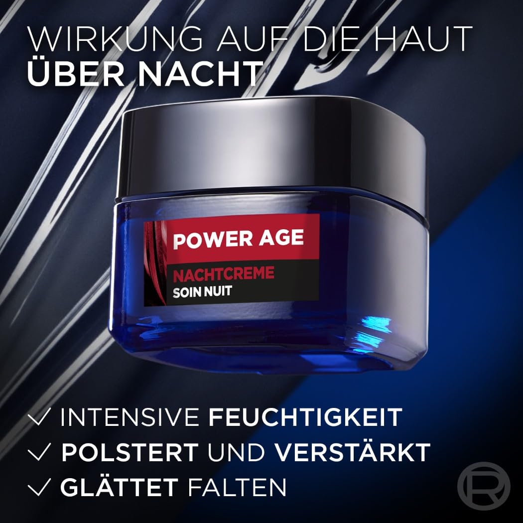 L'Oréal Men Expert Power Age Pflegeset gegen Falten mit Hyaluronsäure, Geschenkset für Männer, 2 x 50 ml, 1 x 30 ml, 1 x 15 ml