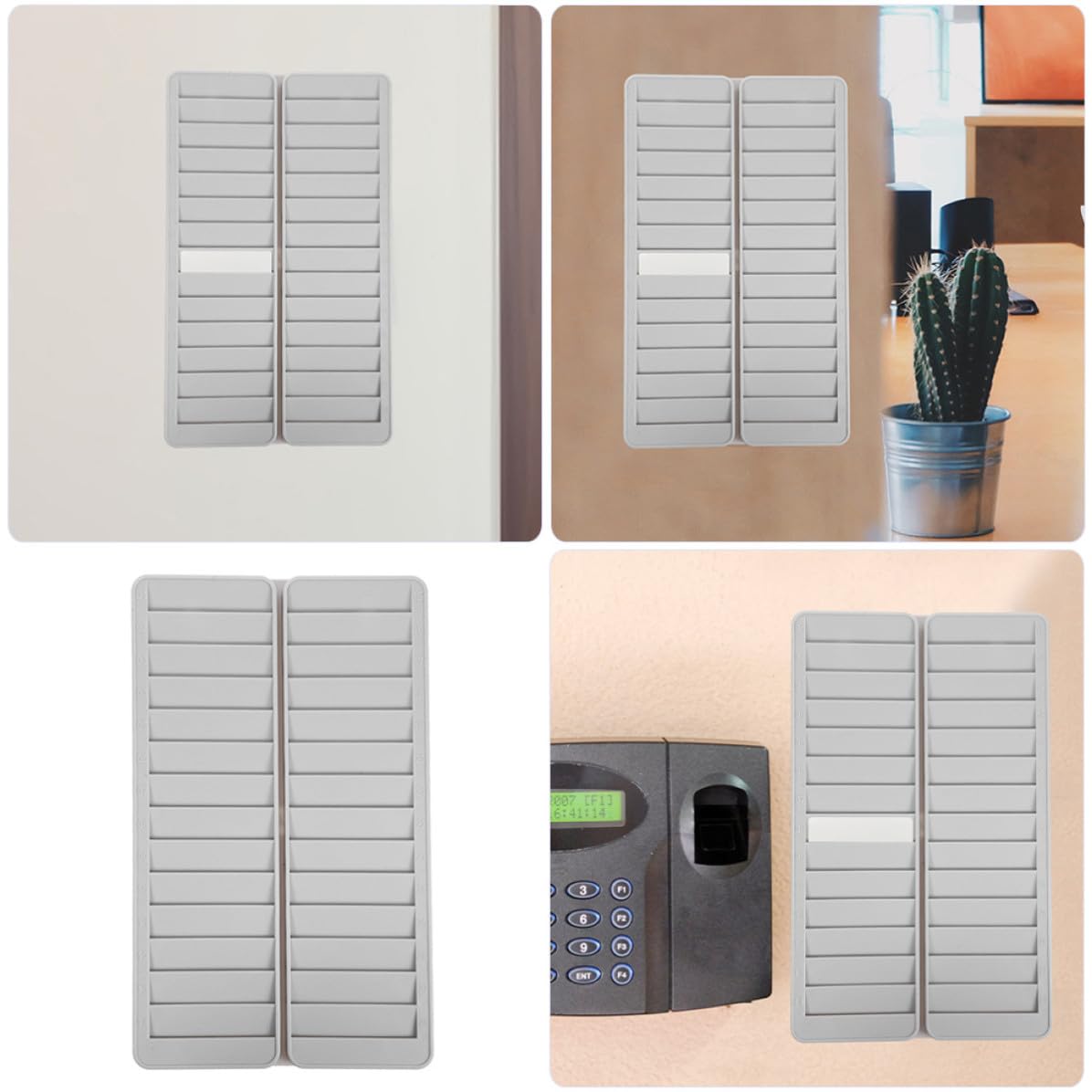 Porta Cartellino in Plastico 28 Slot 2 Pezzi Portabiglietti da Visita Resistente per Scuola e Ufficio Accessori Cancelleria
