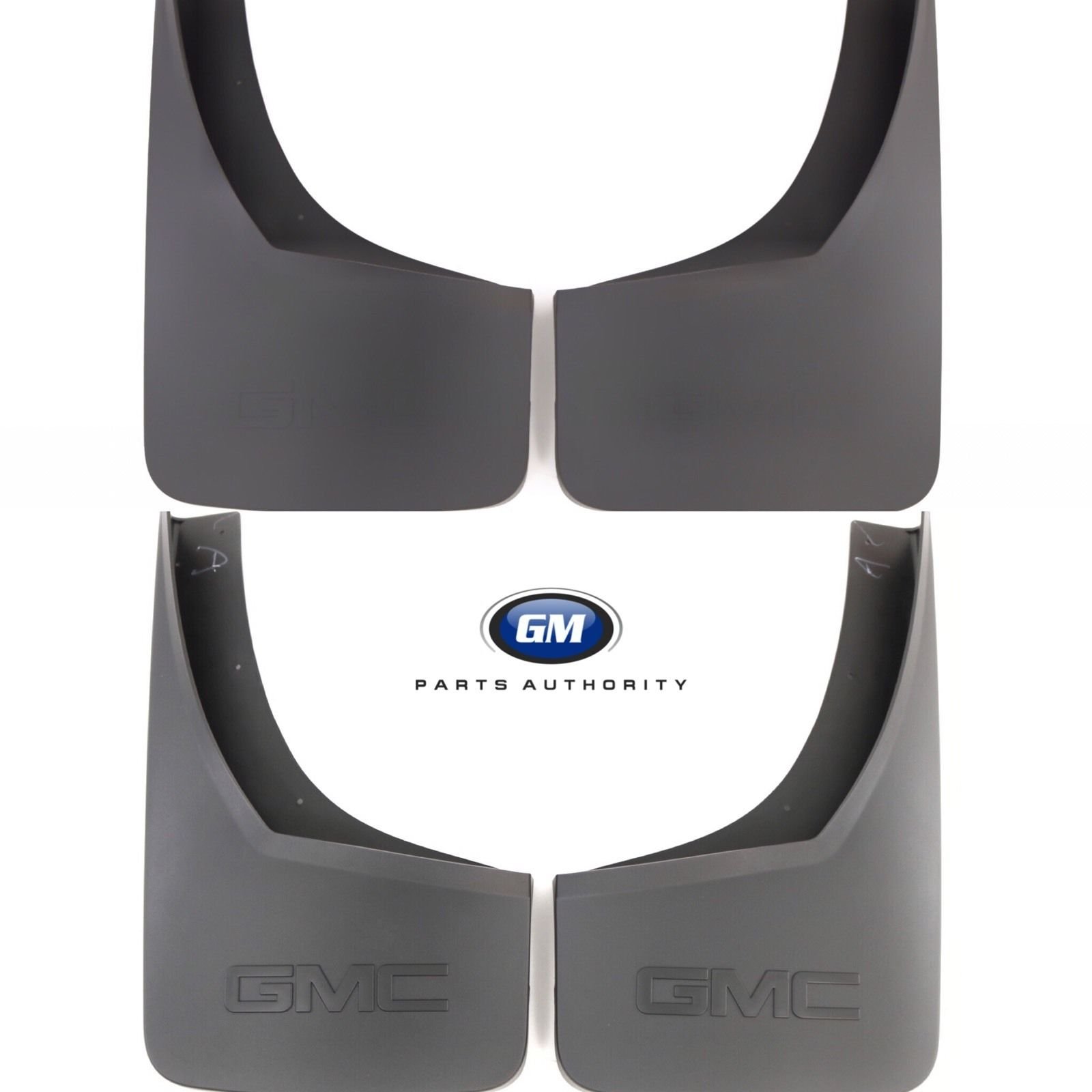 2014-2018 GMC Sierra Molded Splash Guard Package Front & Rear Black Grained OEM