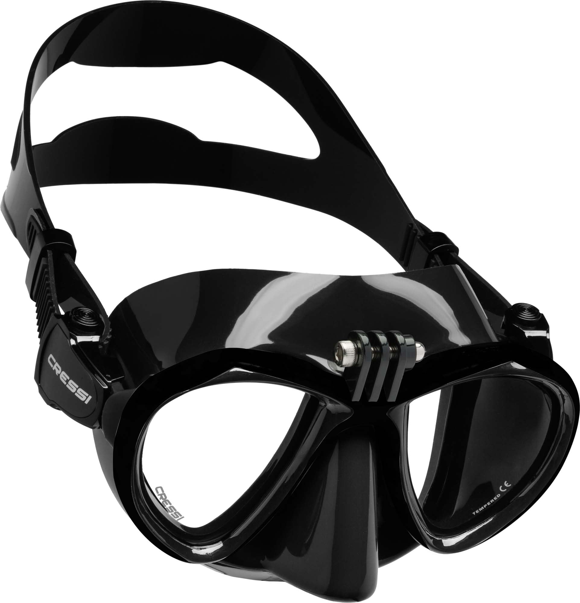 Metis/Action Cam Mask - Unisex Reduced Volume Dive Mask with Action Cam Mount, One Size