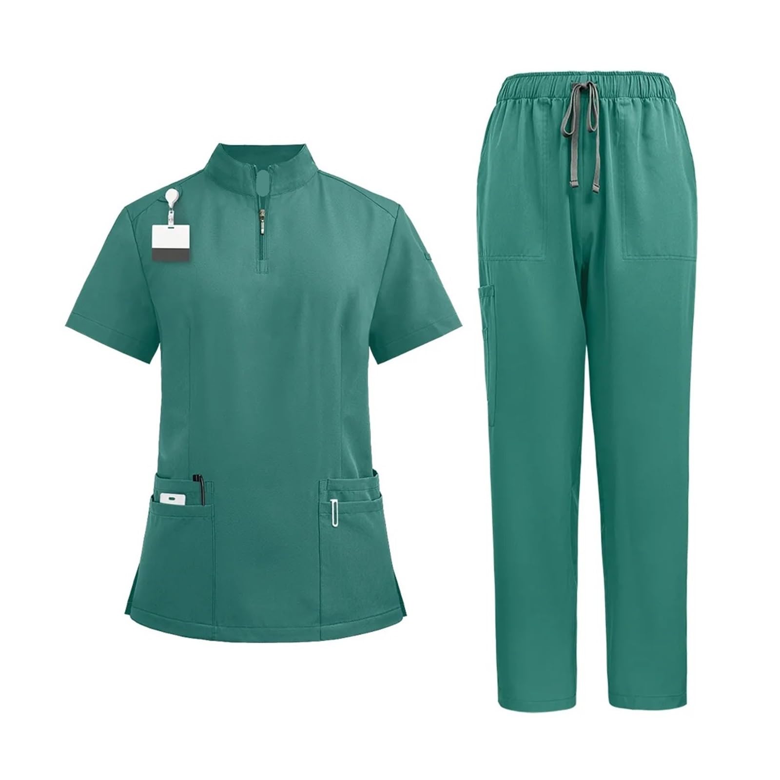 Divisa Sanitaria Donna Uniformi Donne Camici Set Ospedale Medici Infermieri Accessori Clinica Odontoiatrica Salone di Bellezza Spa Abbigliamento da Lavoro Tessuto