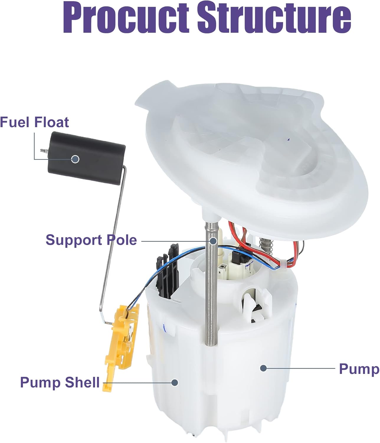 ACROPIX Electric Fuel Pump Replacement Module Assembly Fit for Dodge Challenger 3.6L 6.1L 6.4L 5.7L 2011-2015 No.5136022AE - Pack of 2