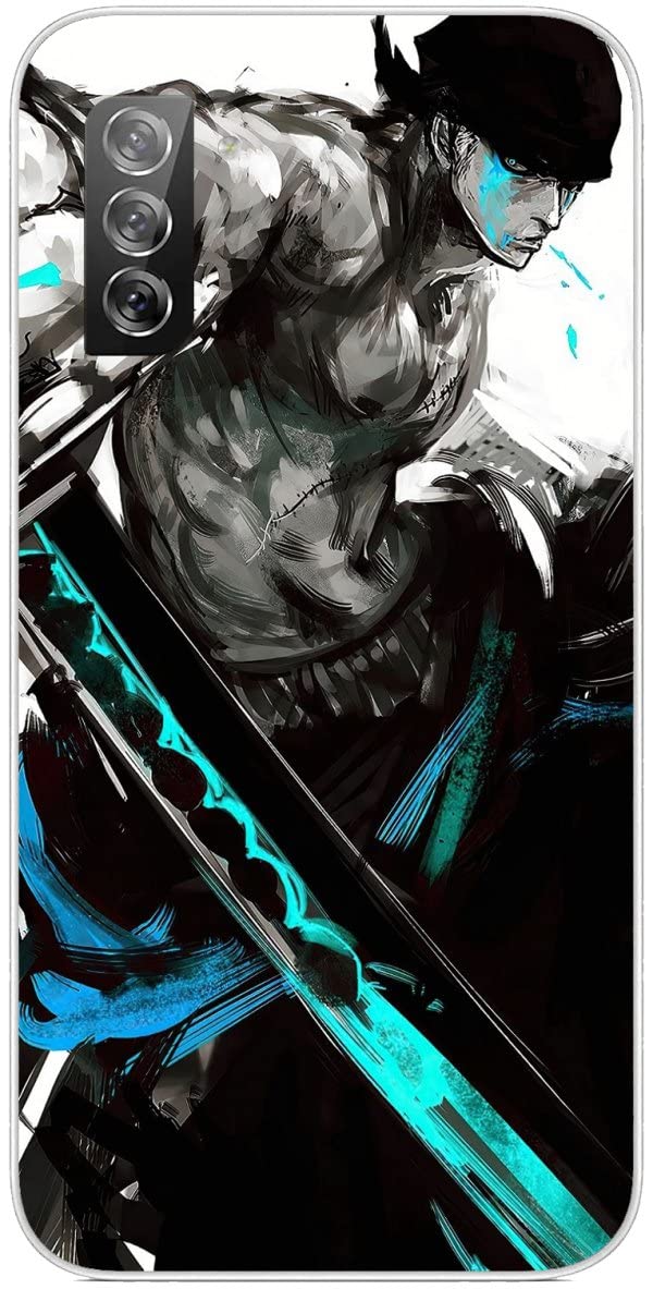 Compatible with Samsung Galaxy S21 FE One Anime Gift Piece 814 Phone Case TPU Rubber Soft Flexible Silicone Cover Clear