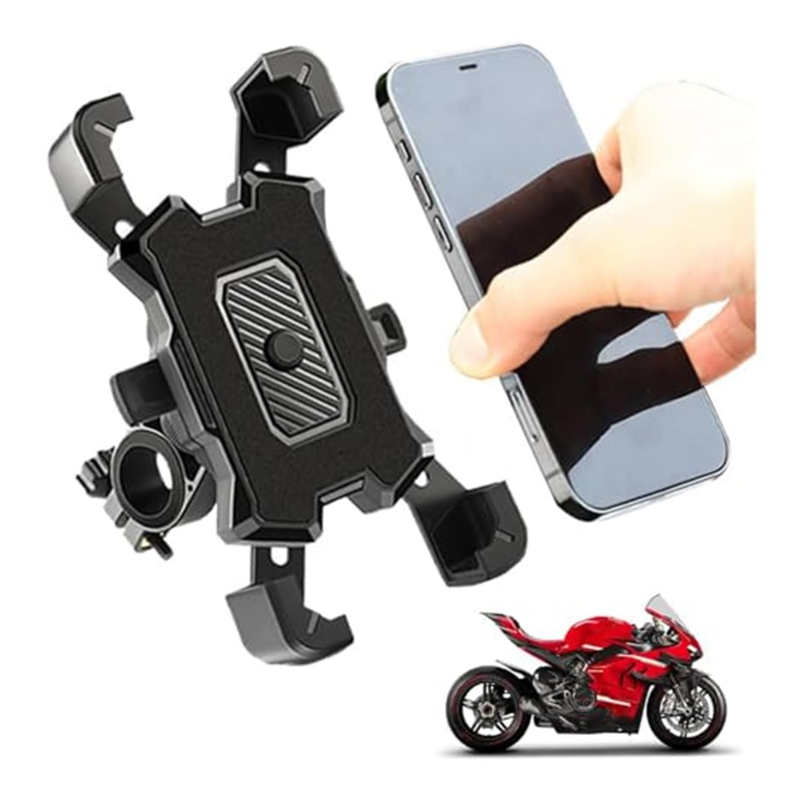 Supporto telefono bicicletta Per Kymco Per 400i Supporto Telefono Da Moto Impermeabile Regolabile Con Protezione Antiurto A Sgancio Rapido Per La Guida All'aperto(‎G)