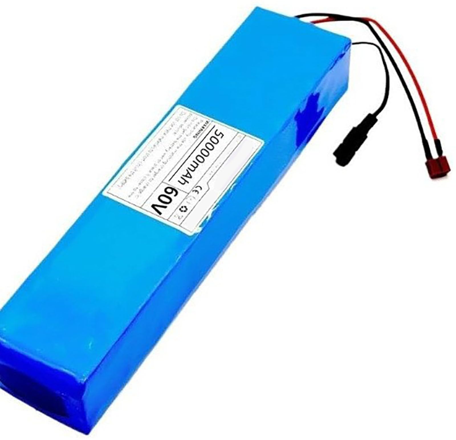 E-Bike Akku 60V 50Ah, Elektrofahrrad Batterie 60V 50Ah Wasserdichter PVC-Akku Mit Ladegerät Eingebauter BMS 16S2P E-Bike Battery Für 200W ~1200W Motor