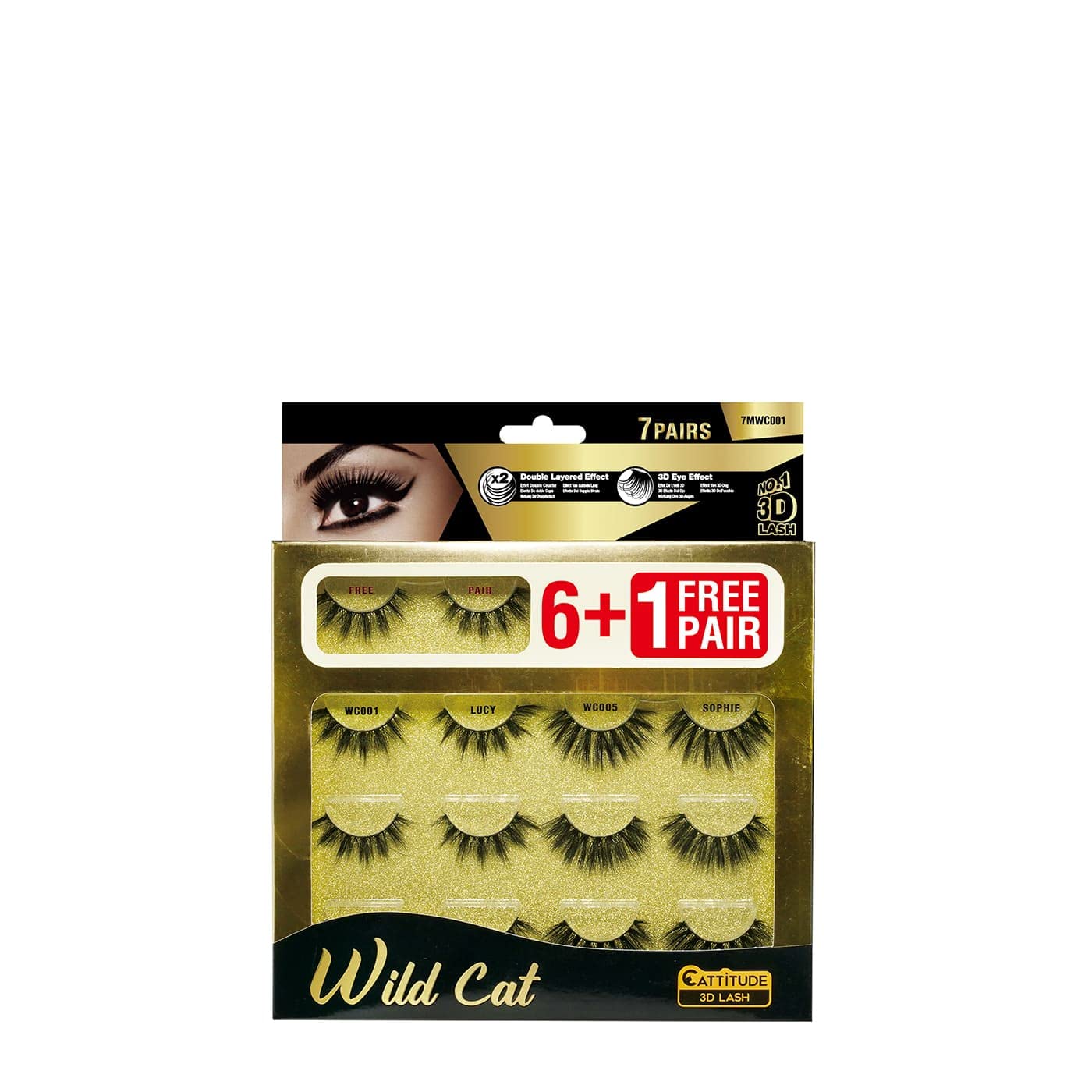 CATTITUDE 3D LASHES MEGA PACK (Wild Cat - 7 pairs)