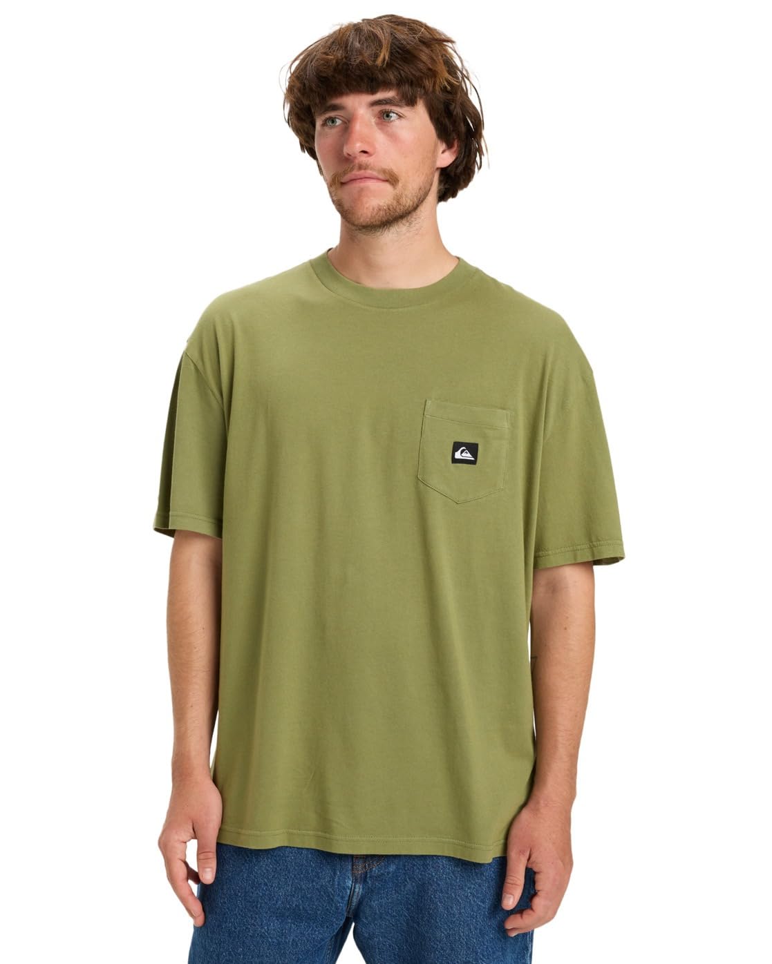 Quiksilver Short-Sleeved T-Shirt Salt Water Pocket SS TEE Men's Green XXL