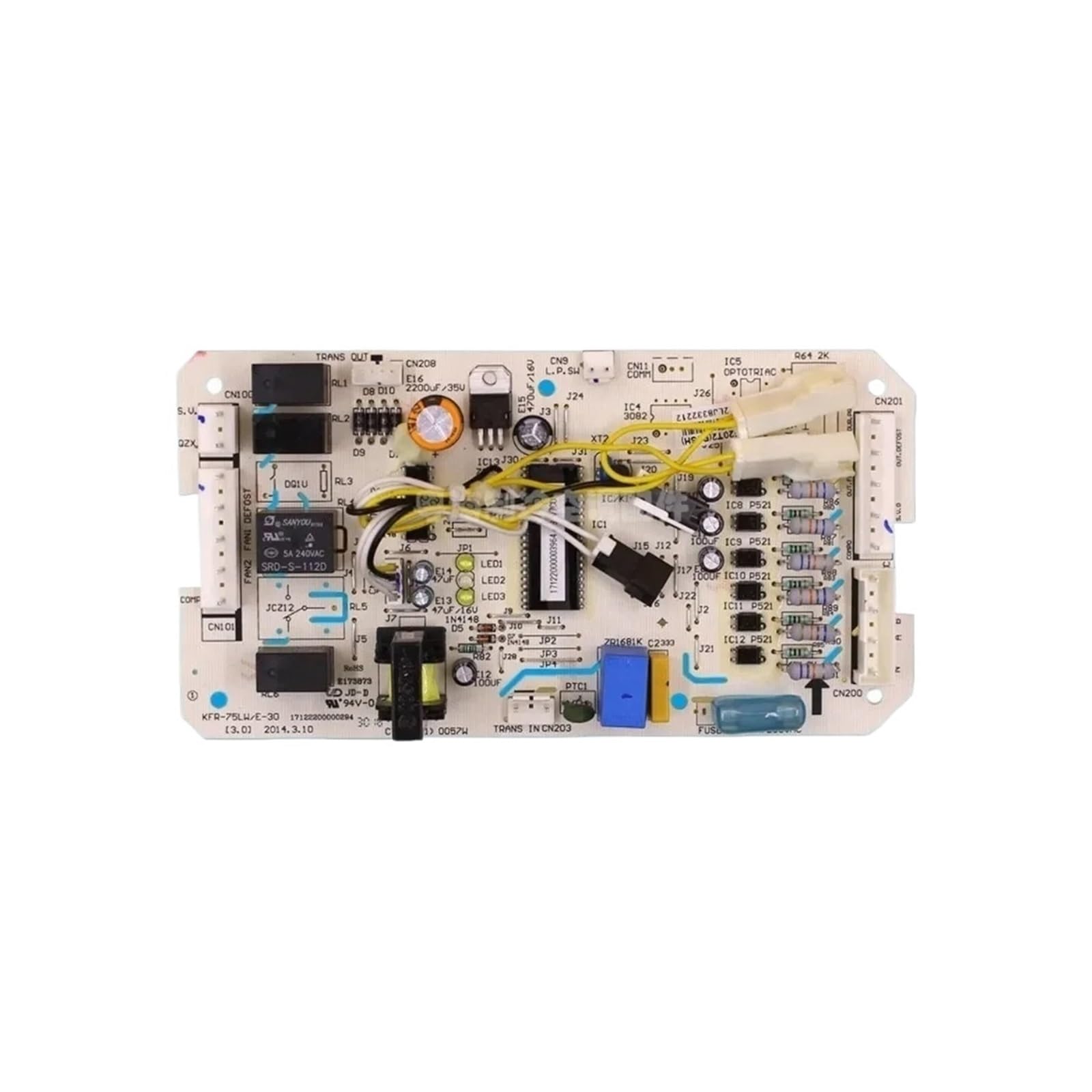 Fkymx 1Pcs Compatible For Midea，Air Conditioner Outdoor Unit Control Board Kfr-75Lw/E-30 Circuit Pcb Kfr-120W/S-520T2 Conditioning Parts