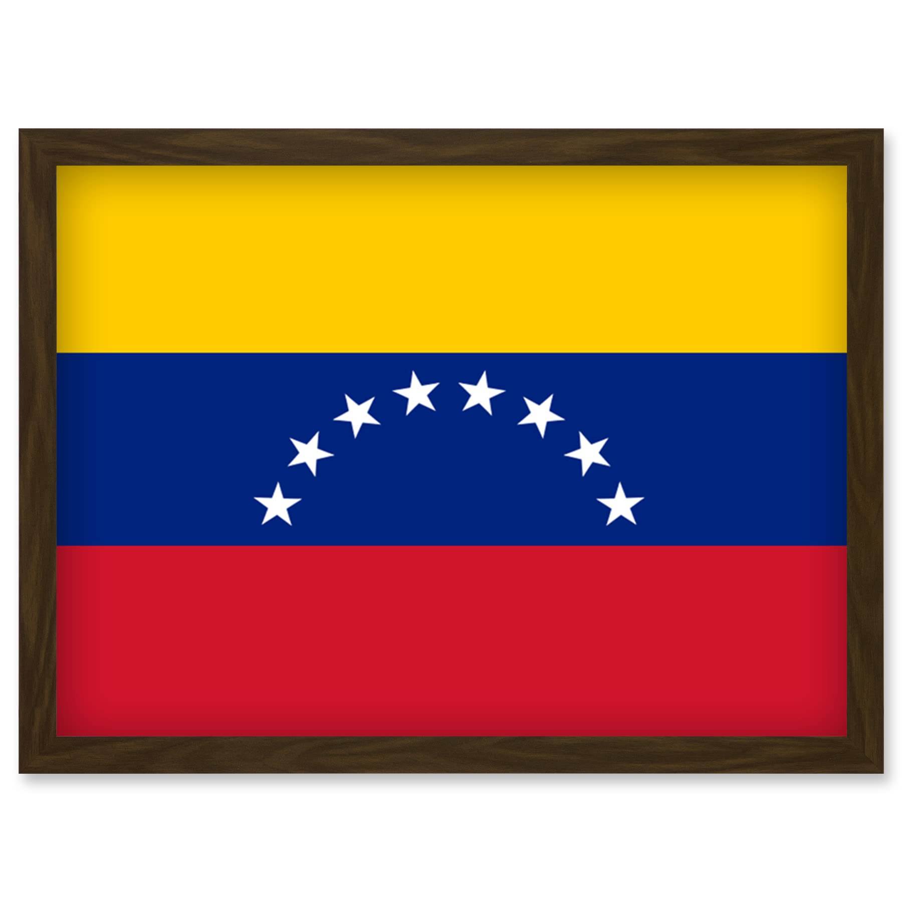 Artery8 Venezuela (Bolivarian Republic of) National Flag Patriotic Vexillology World Flags Country Region Poster Artwork Framed Wall Art Print A4