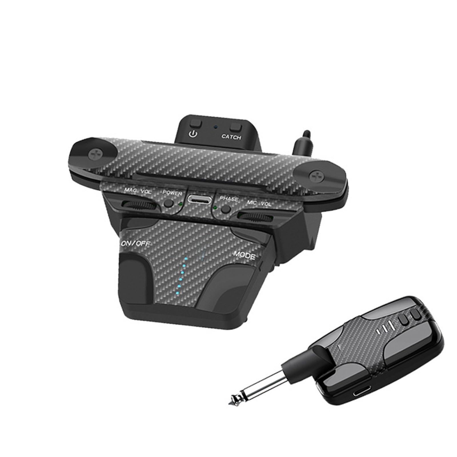 Guitar Pickup Professional Guitar Dual Pickup Vibration Drum Machine(Bk)