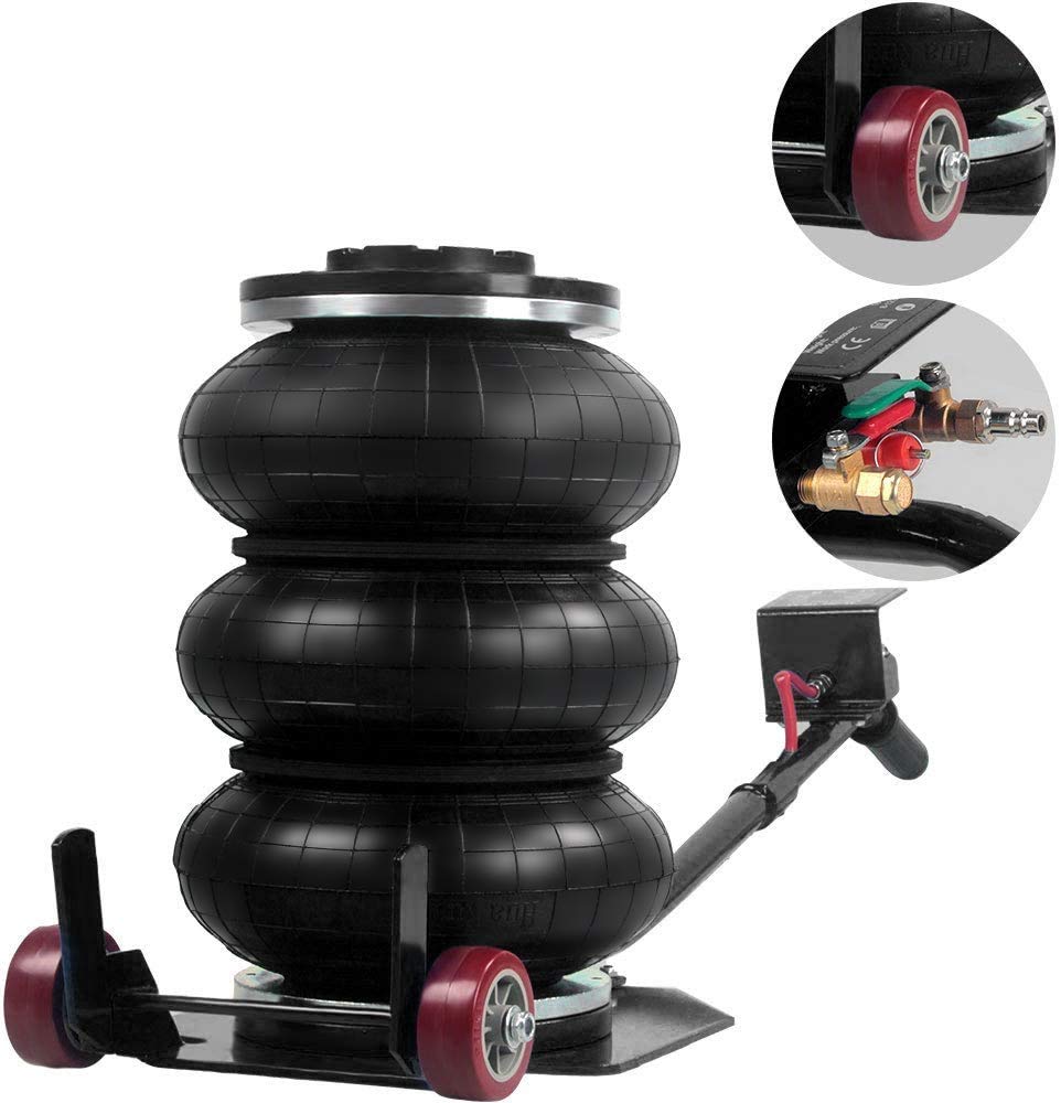 Buy Anbull Portable 3 Ton Pneumatic Jack Triple Bag Air Jack 6600lbs