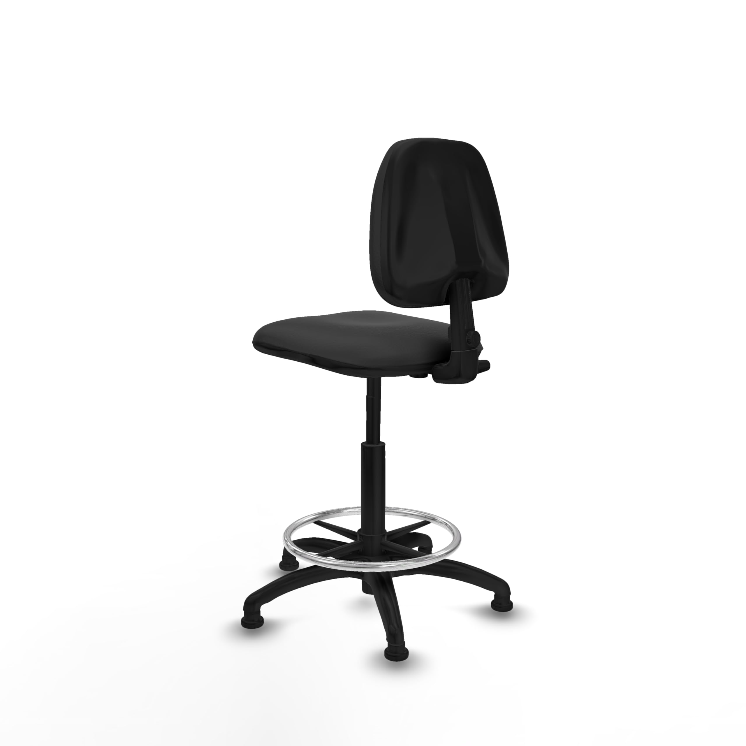 Piqueras y Crespo Taburete Isso: Ideal para 4-6 Horas de Uso, con Respaldo Regulable en Altura y Mecanismo de Contacto Permanente, Taburete de Trabajo y Taller mecánico -