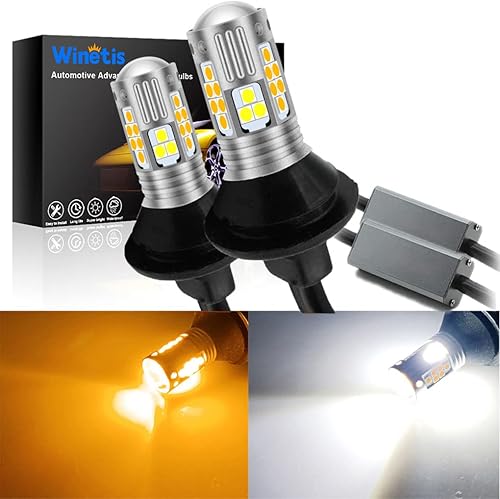 3157 Canbus Ready Dual Color Switchback T25 3157 3057 3155 3457 4157 LED blancoámbar con lente de proyector para bombillas de luz de señal de giro