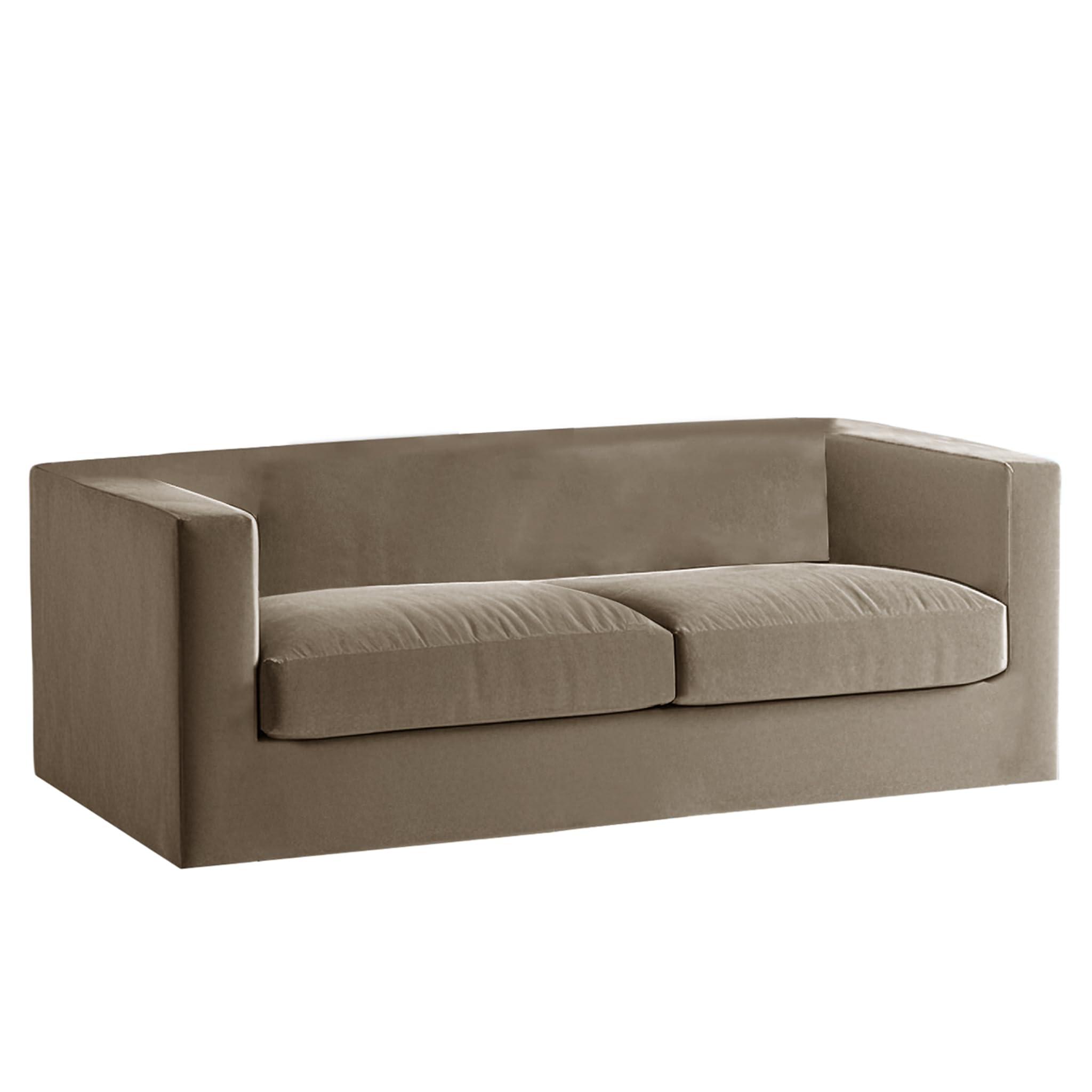 VFGFDJNDFX Stretch Chesterfield Sofa Cover with Main Sofa Slipcovers and Separate Couch Cushion Covers Velvet Non-slip Furniture Protector (Camel,Sofa+2 Large Seats)