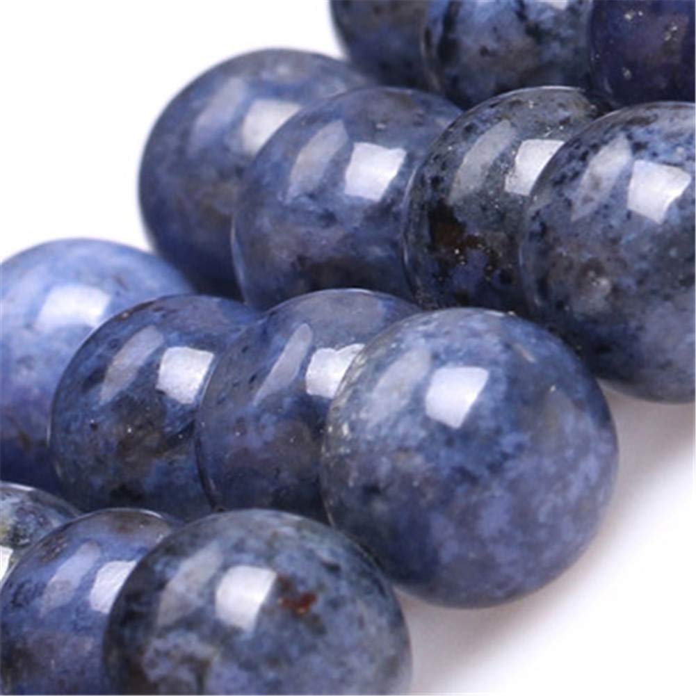 Perles En Dumortiérite Naturelle - Ronde 12mm, Couleur Bleu Sunset - Lot De 25+ - Pour Création Bijoux