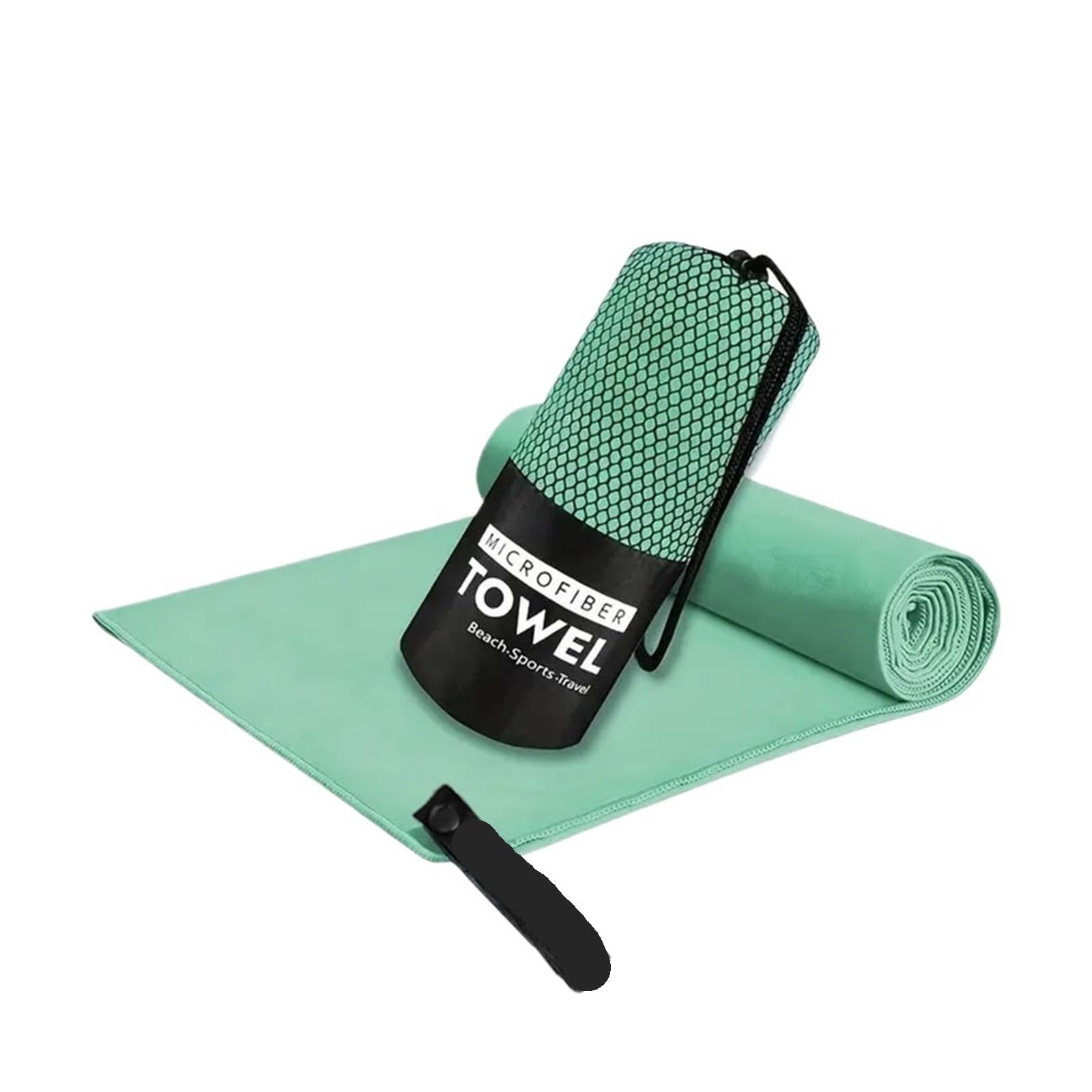 CHTKAGV Compact Quick Dry Microfiber Travel Towel for Beach, Gym, Pool, Bath, Yoga, and Camping(Mint green,80x130cm)